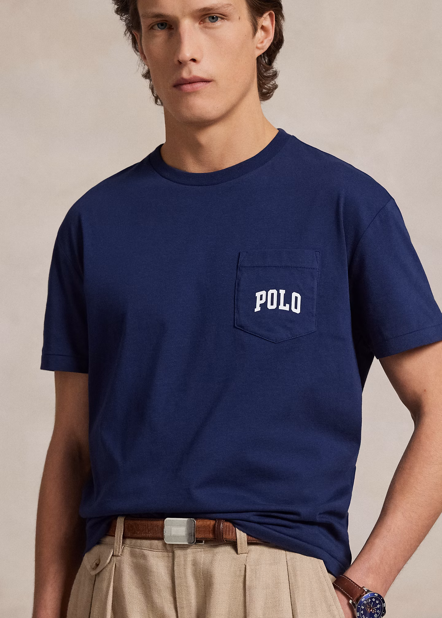 Custom-Slim Jersey-T-Shirt mit Polo Bear - RALPH LAUREN OUTLET
