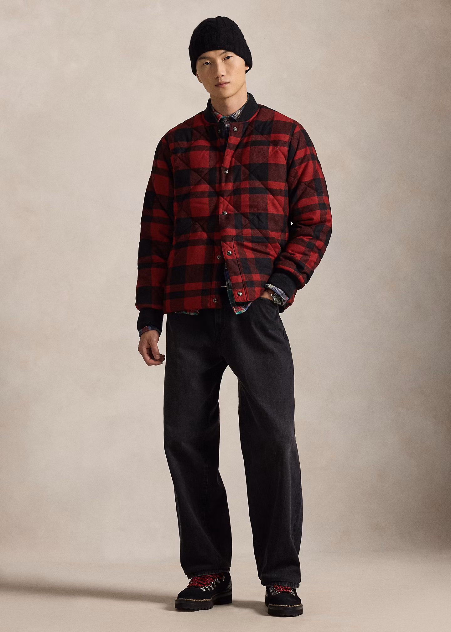 Buffalo-Karo-Jacke aus Wollmischung - RALPH LAUREN OUTLET