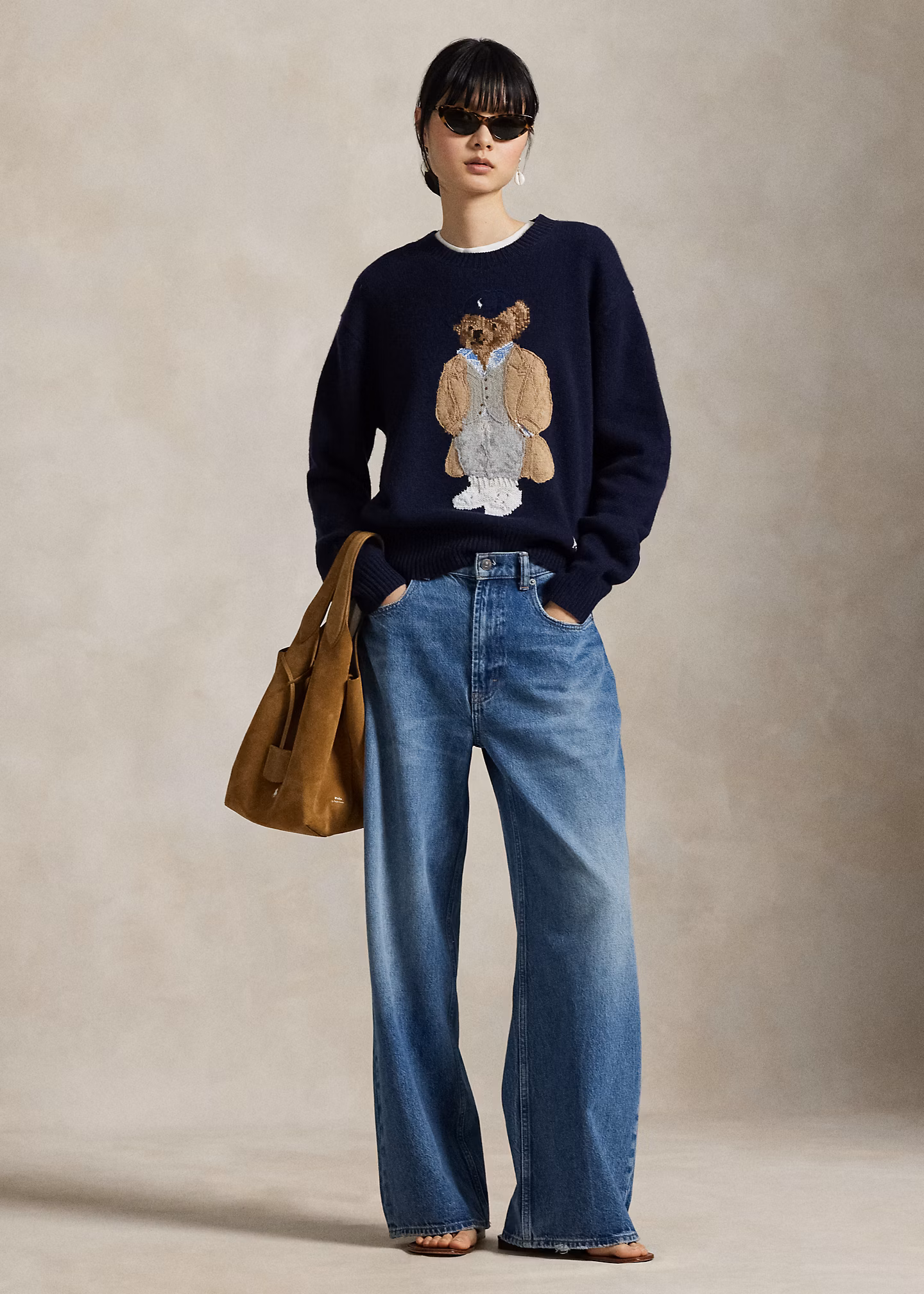 Woll-Kaschmir-Pullover mit Polo Bear - RALPH LAUREN OUTLET