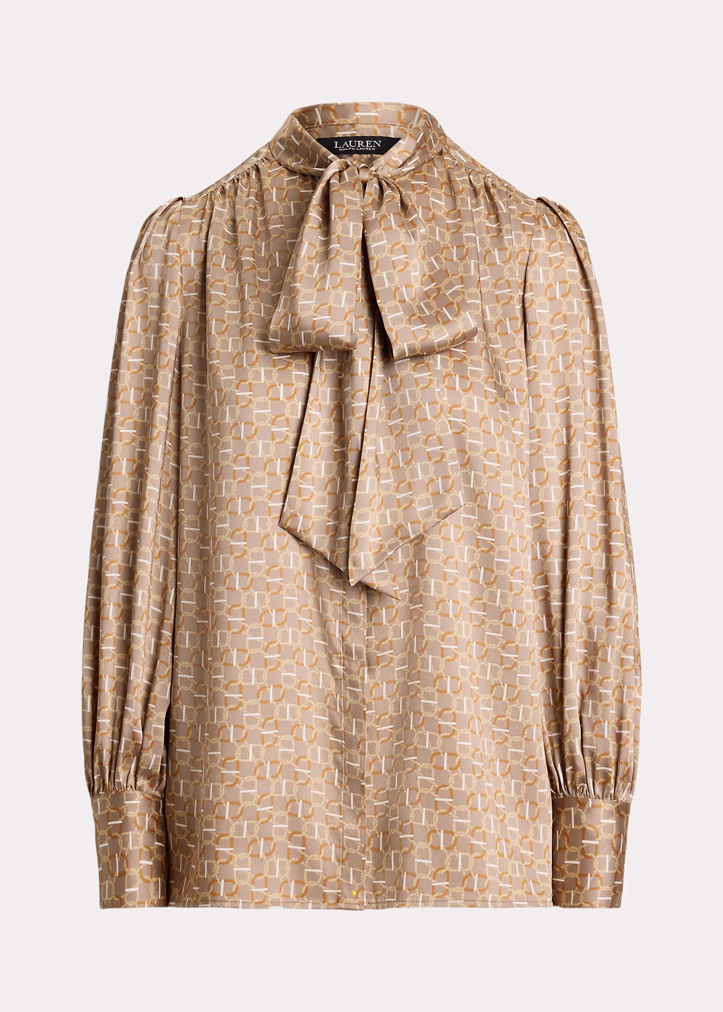 Gemusterte Twillbluse mit Bindedetail - RALPH LAUREN OUTLET