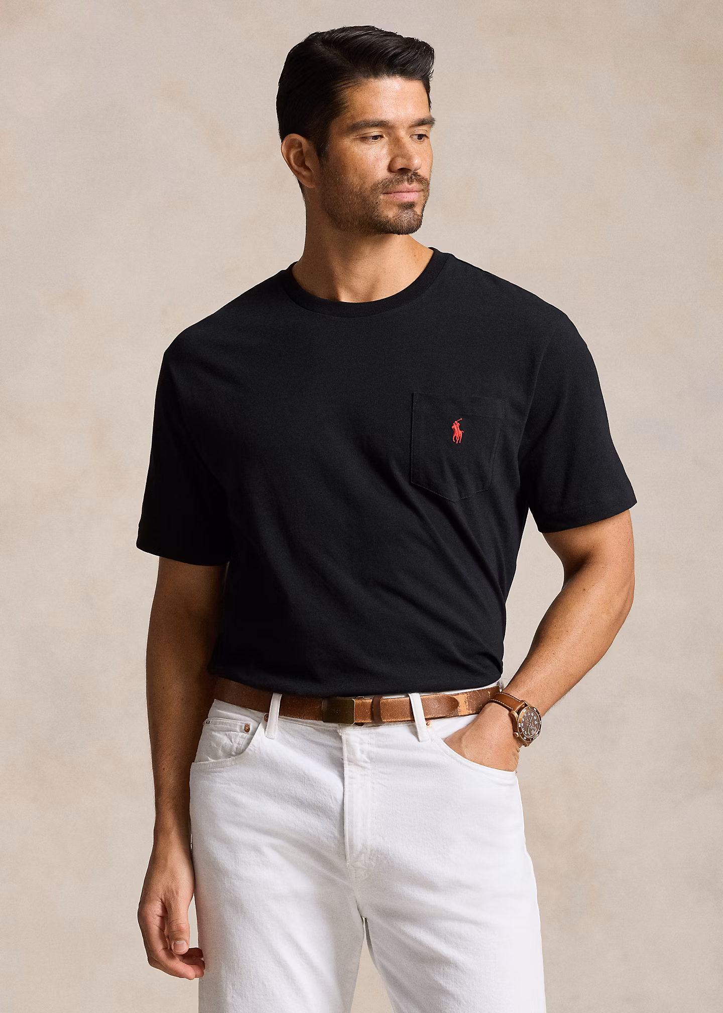 Jersey-T-Shirt mit Tasche - RALPH LAUREN OUTLET