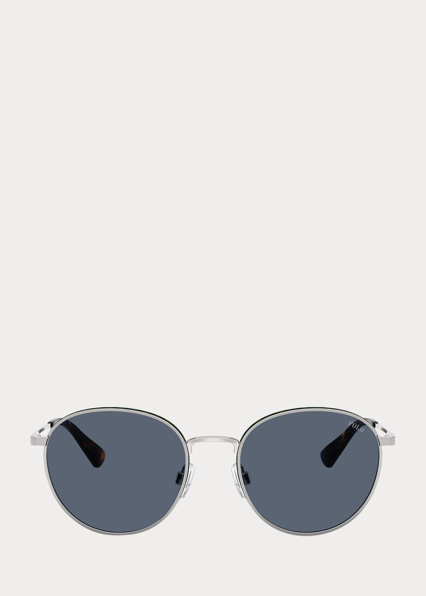 Runde Metallsonnenbrille mit Karo-Akzent - RALPH LAUREN OUTLET