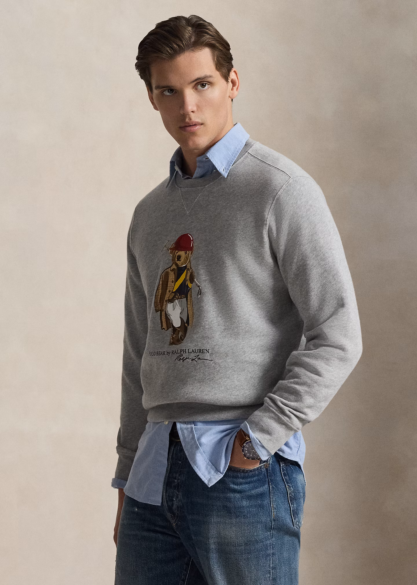 Fleece-Sweatshirt mit Polo Bear - RALPH LAUREN OUTLET