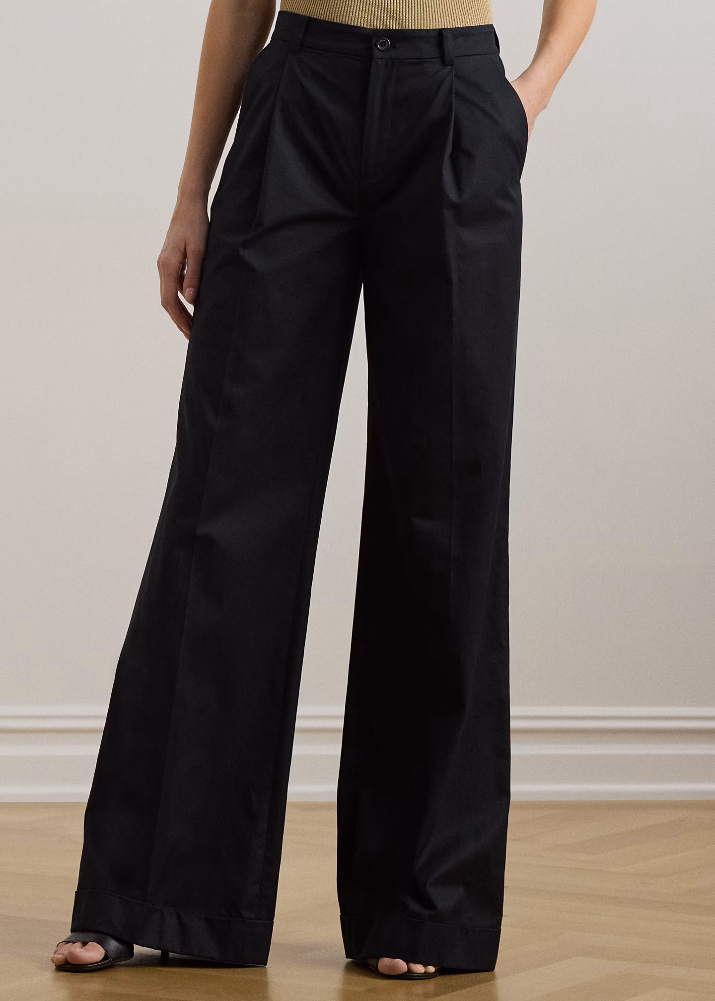 Twill-Bundfaltenhose mit weitem Bein - RALPH LAUREN OUTLET