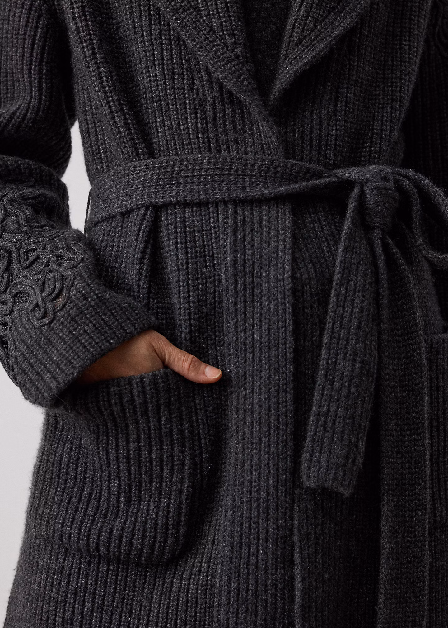 Bestickte Strickjacke mit Schalkragen - RALPH LAUREN OUTLET