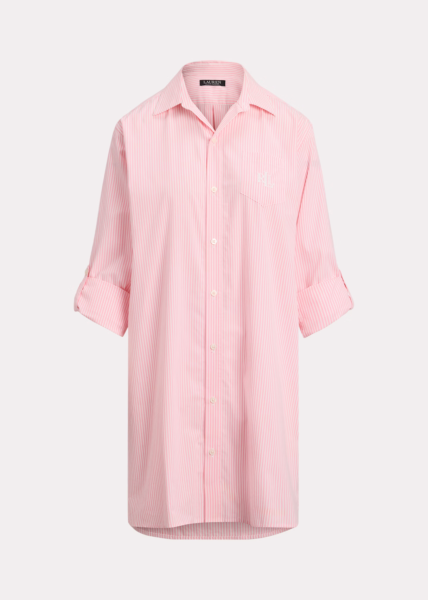 Baumwollpopeline-Nachthemd mit Streifen - RALPH LAUREN OUTLET