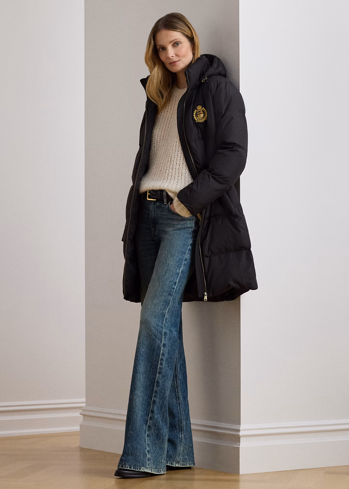 Steppmantel mit Kapuze und Wappen - RALPH LAUREN OUTLET