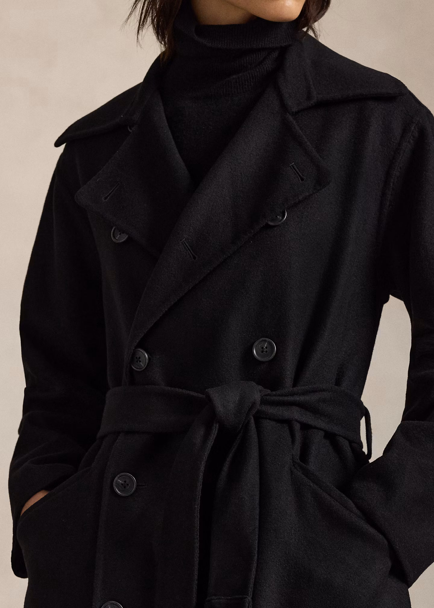 Zweireihiger Trenchcoat aus Kaschmir - RALPH LAUREN OUTLET