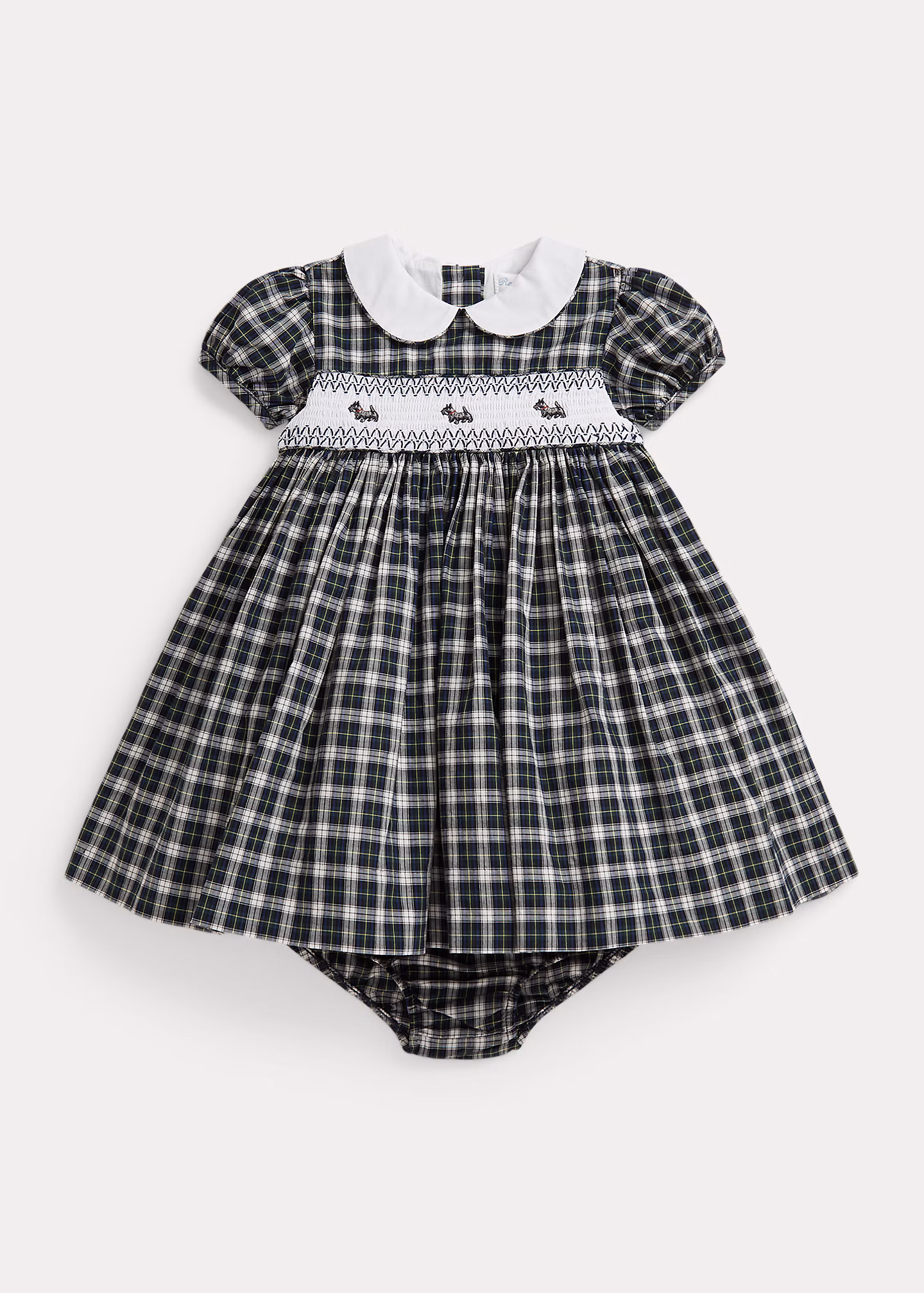 Kariertes Popelinekleid mit Höschen - RALPH LAUREN OUTLET