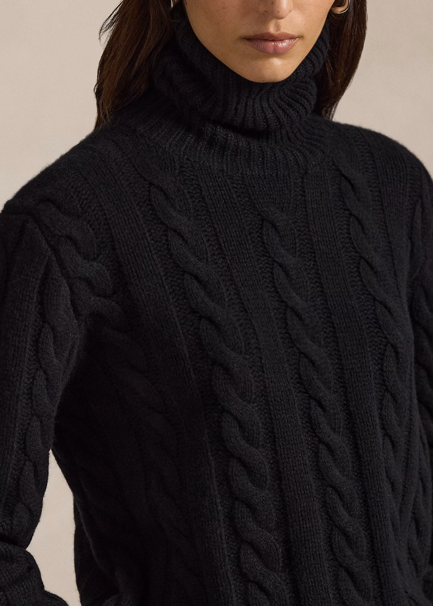 Woll-Kaschmir-Pullover mit Zopfmuster - RALPH LAUREN OUTLET