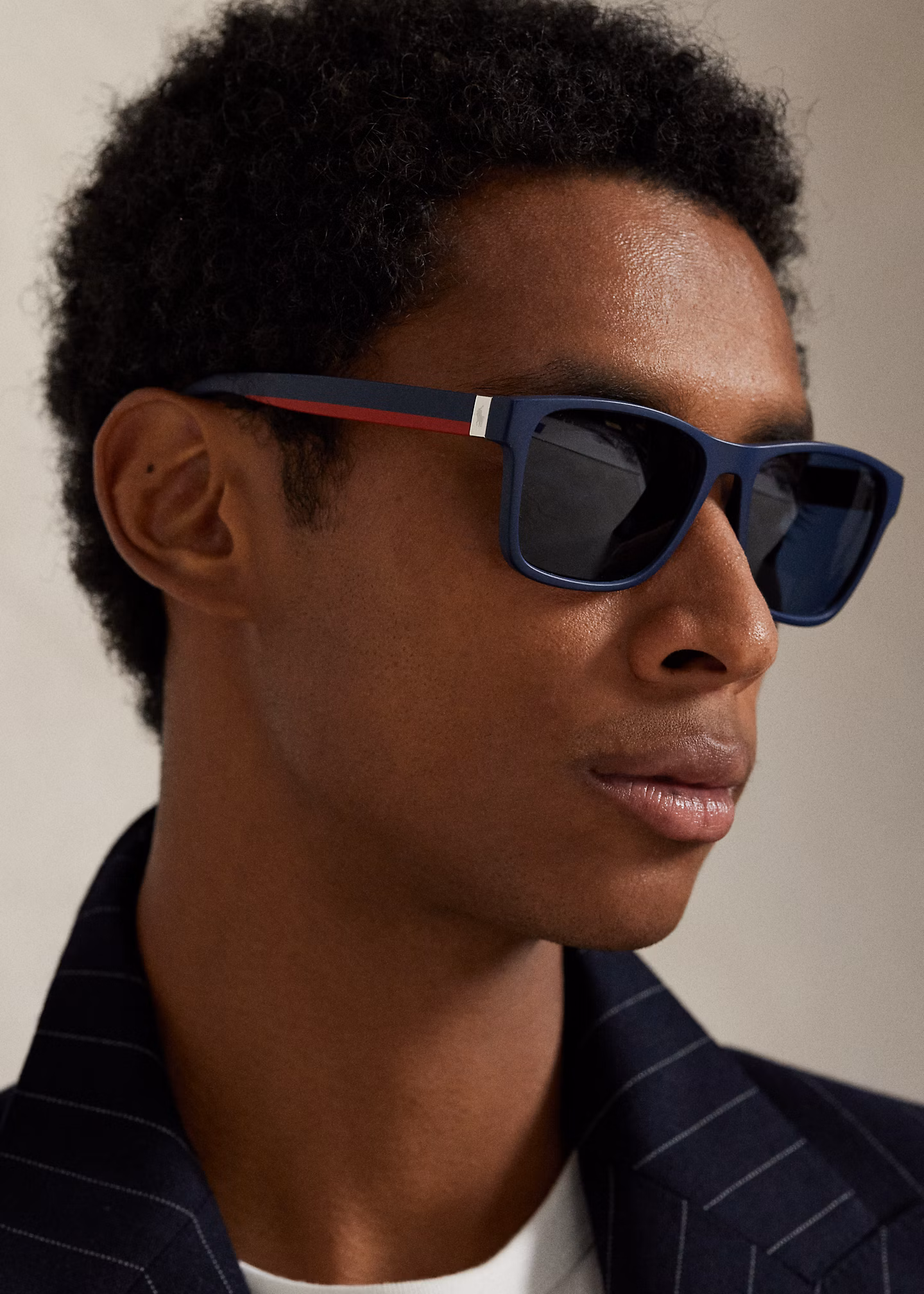 Eckige Sonnenbrille mit Streifen - RALPH LAUREN OUTLET