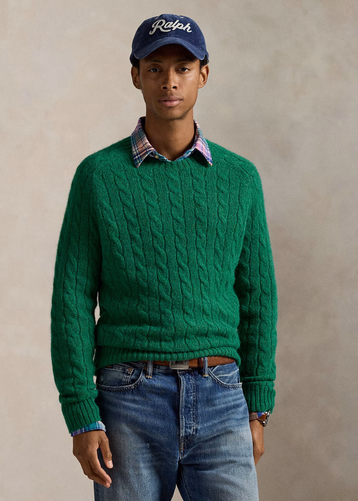 Pullover mit Zopfmuster und Aufnähern - RALPH LAUREN OUTLET