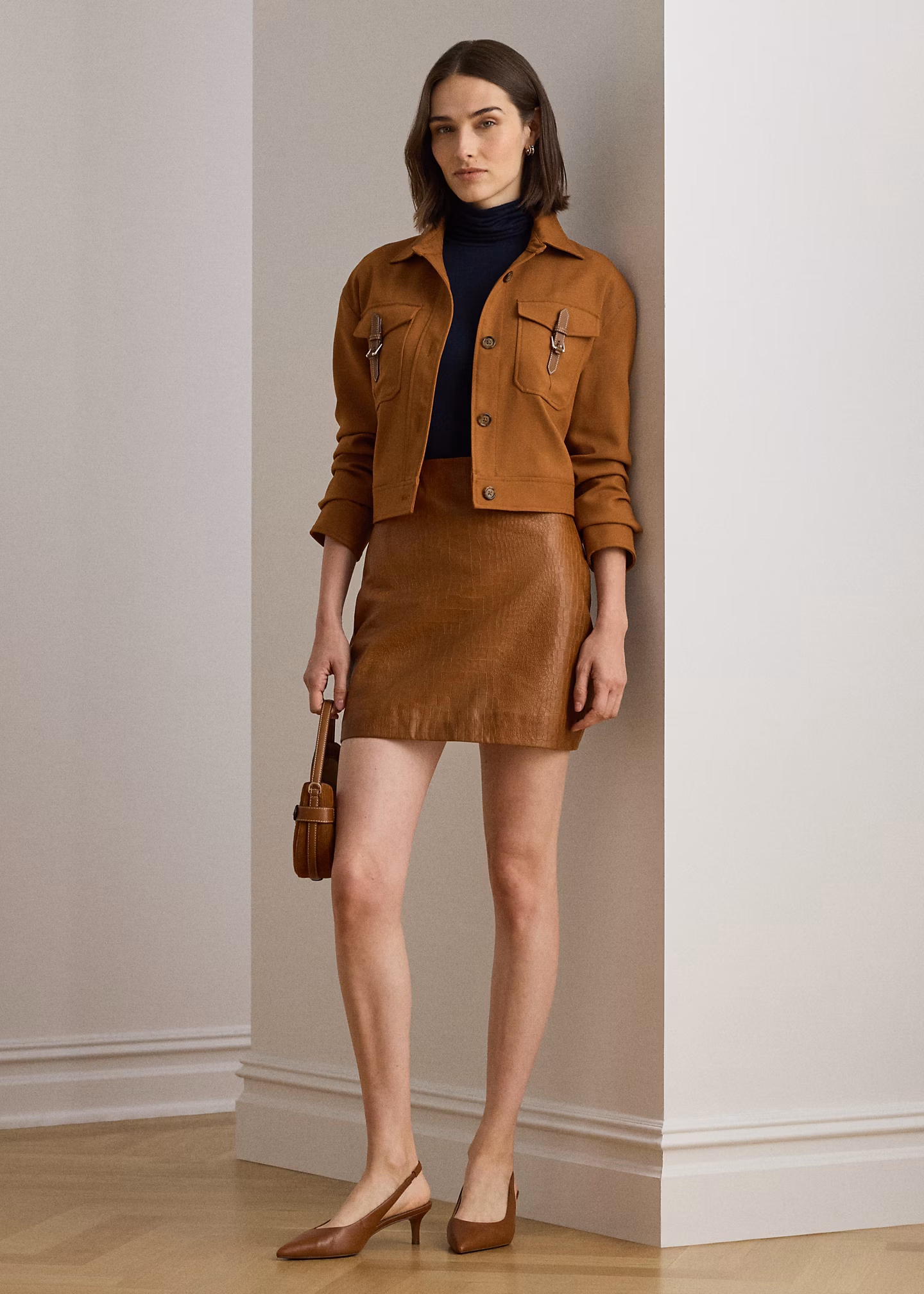 Verkürzte Serge-Jacke mit Schnallen - RALPH LAUREN OUTLET