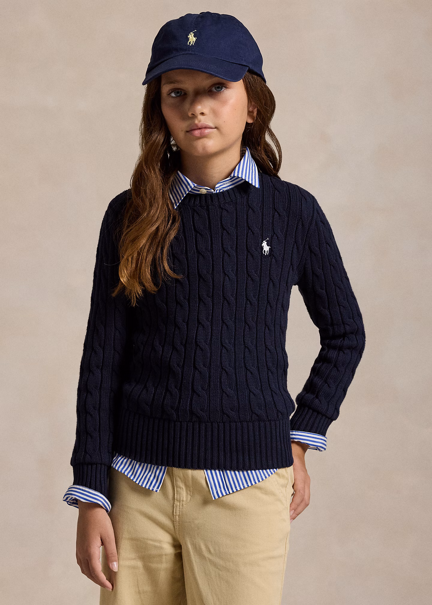 Baumwollpullover mit Zopfmuster - RALPH LAUREN OUTLET