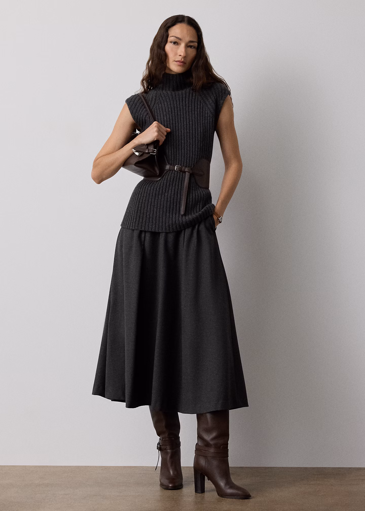 Rock Evilyn aus Wollflanell - RALPH LAUREN OUTLET