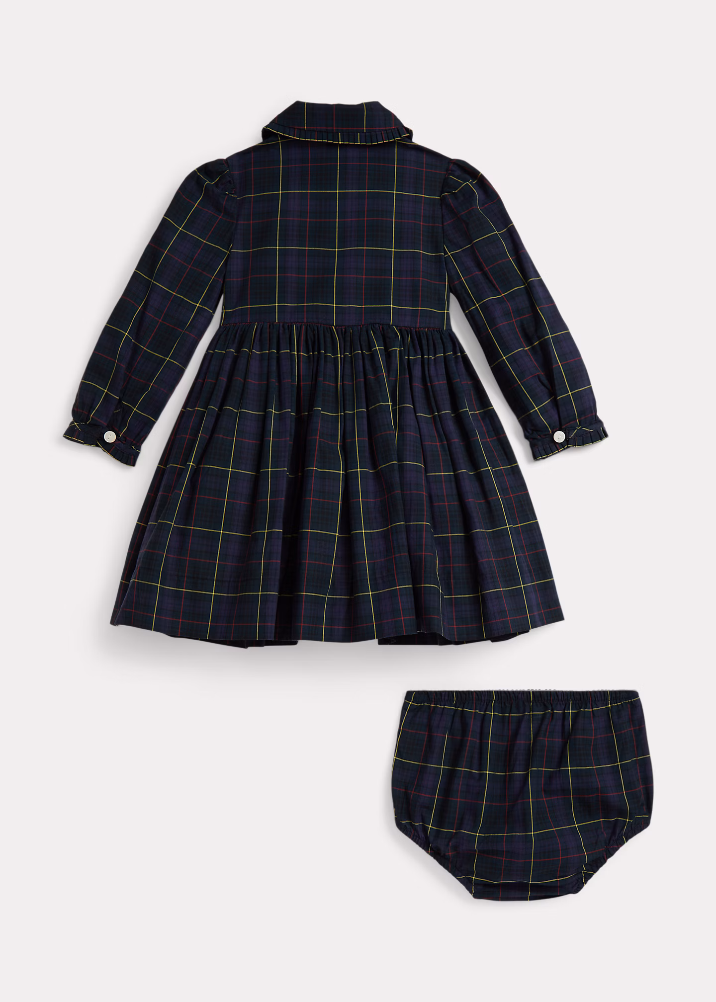 Kariertes Popelinekleid mit Höschen - RALPH LAUREN OUTLET