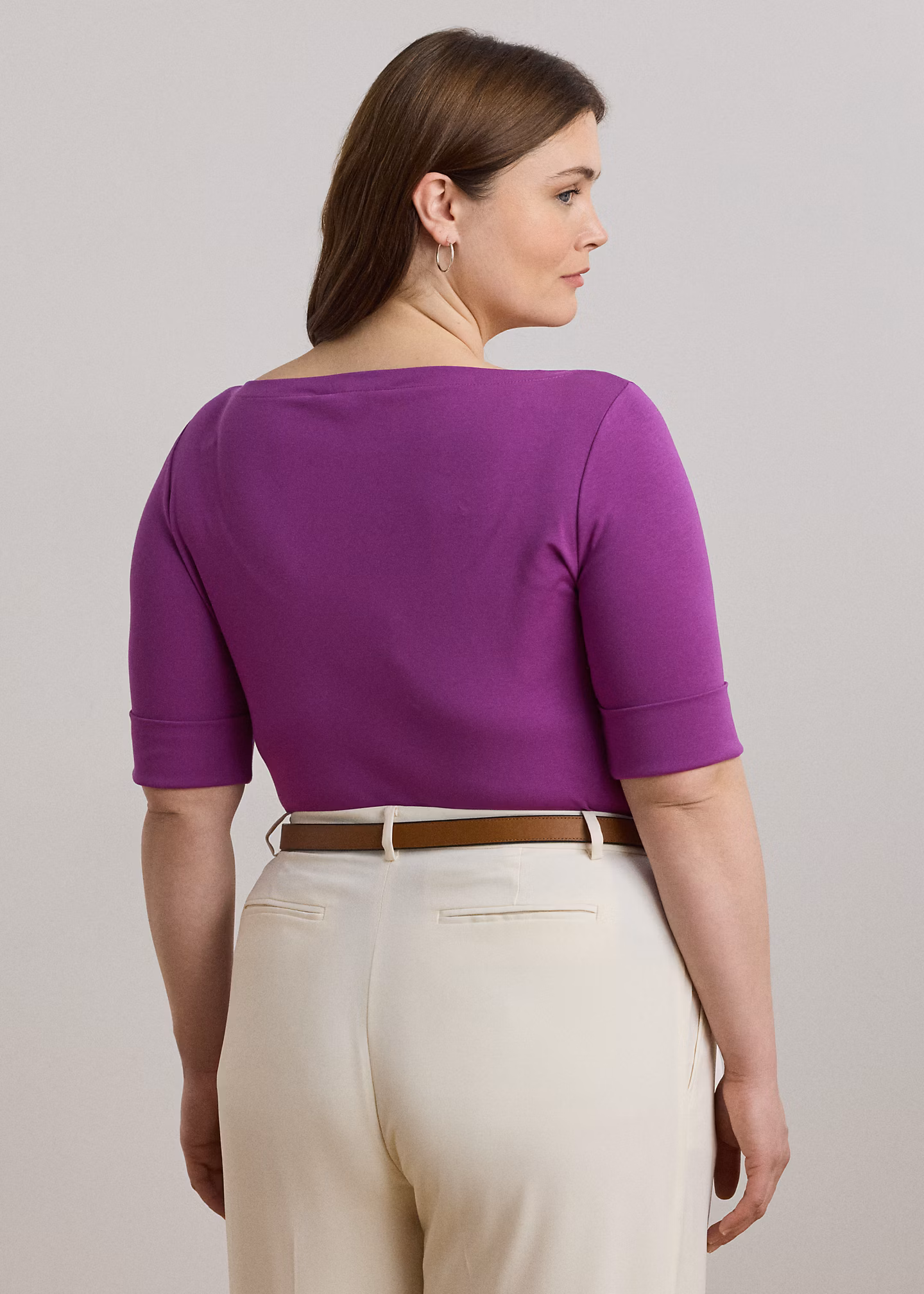 T-Shirt mit U-Boot-Ausschnitt - RALPH LAUREN OUTLET