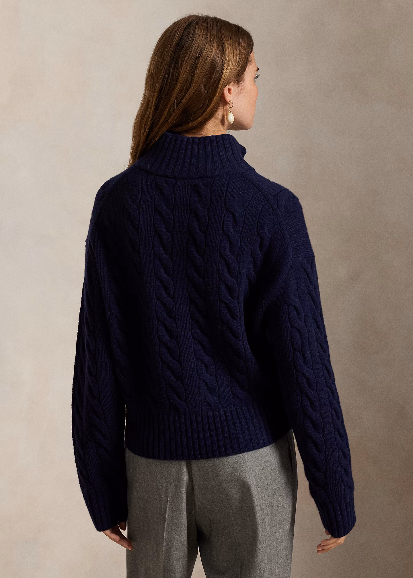 Woll-Kaschmir-Pullover mit Zopfmuster - RALPH LAUREN OUTLET