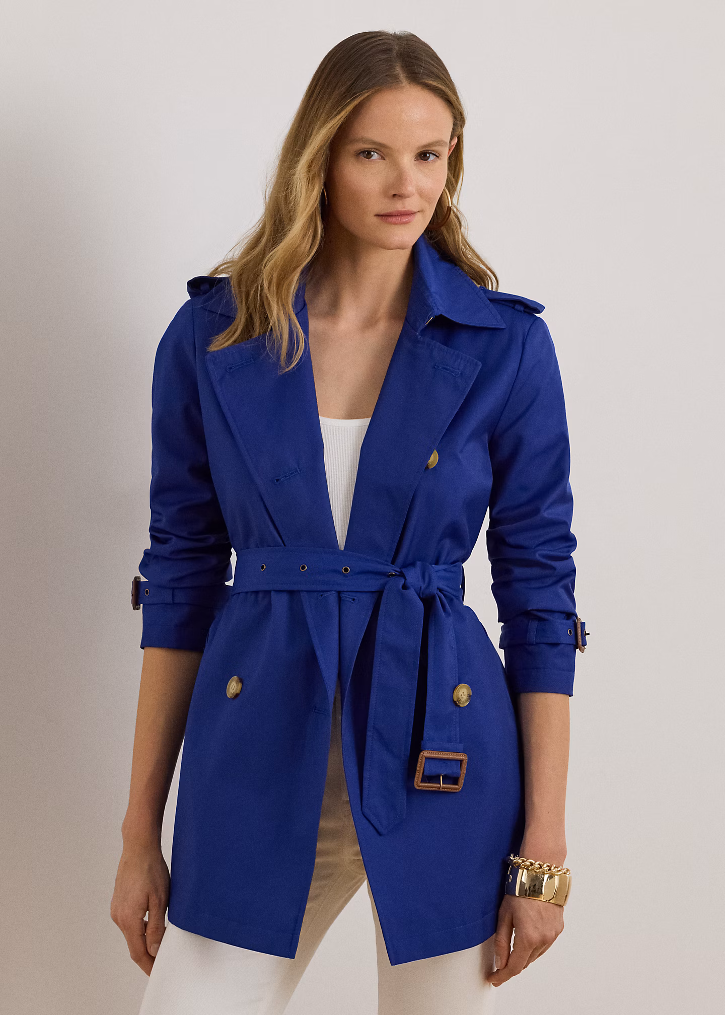Zweireihiger Trenchcoat mit Baumwolle - RALPH LAUREN OUTLET