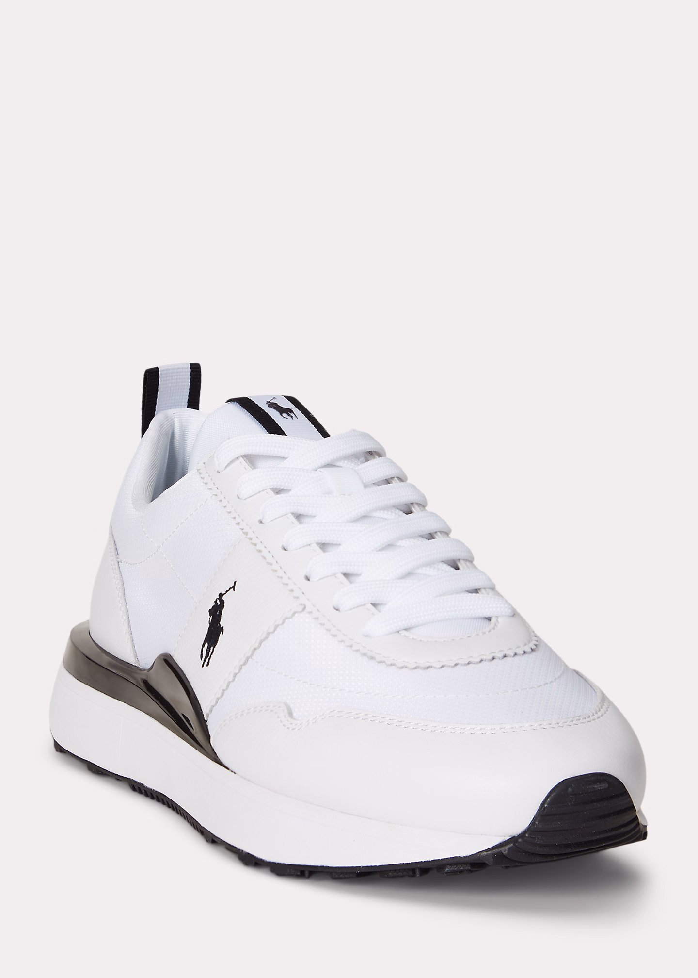 Sneaker Train 89 aus Leder und Oxford - RALPH LAUREN OUTLET