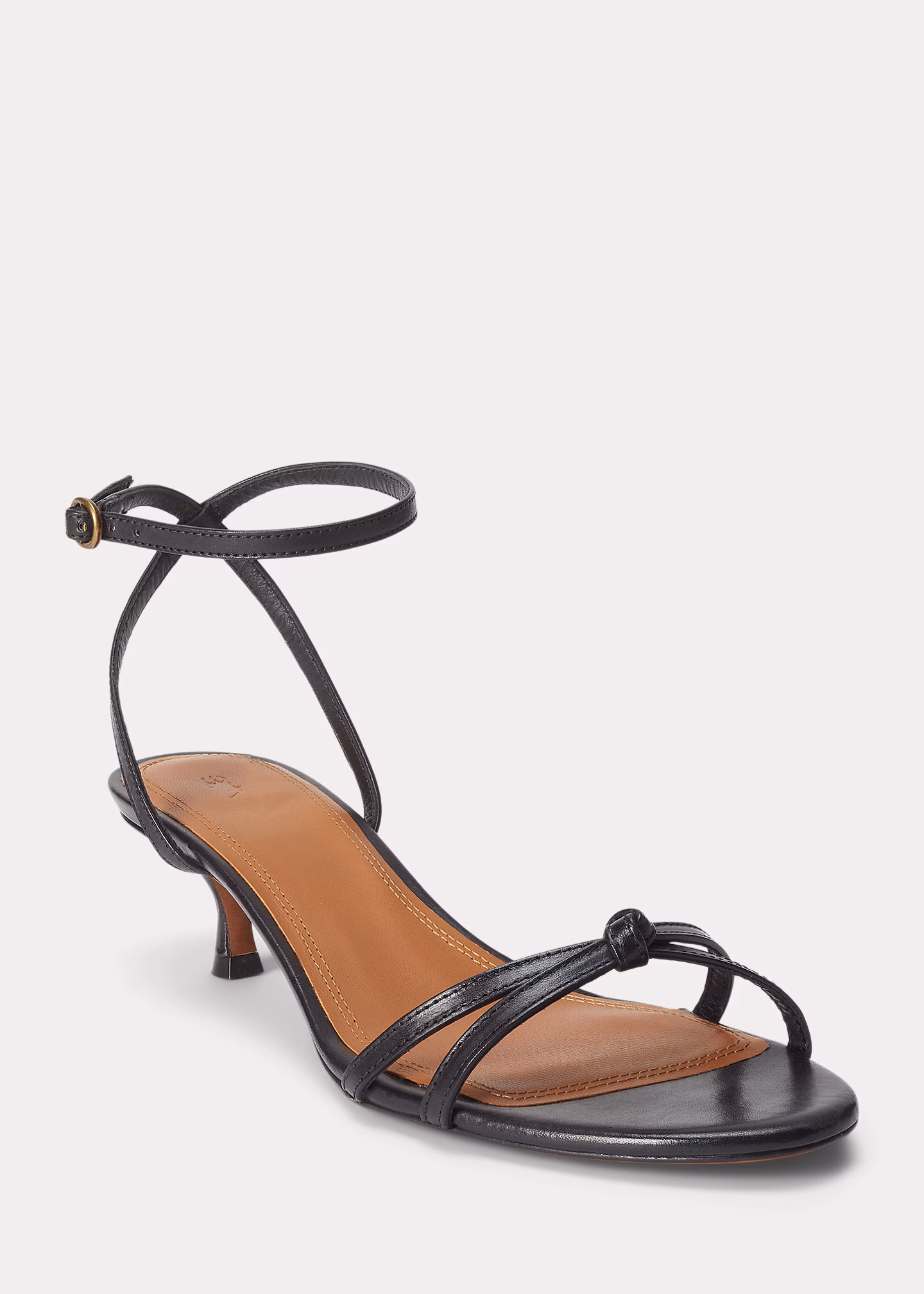 Leder-Sandale mit Kitten-Heel - RALPH LAUREN OUTLET