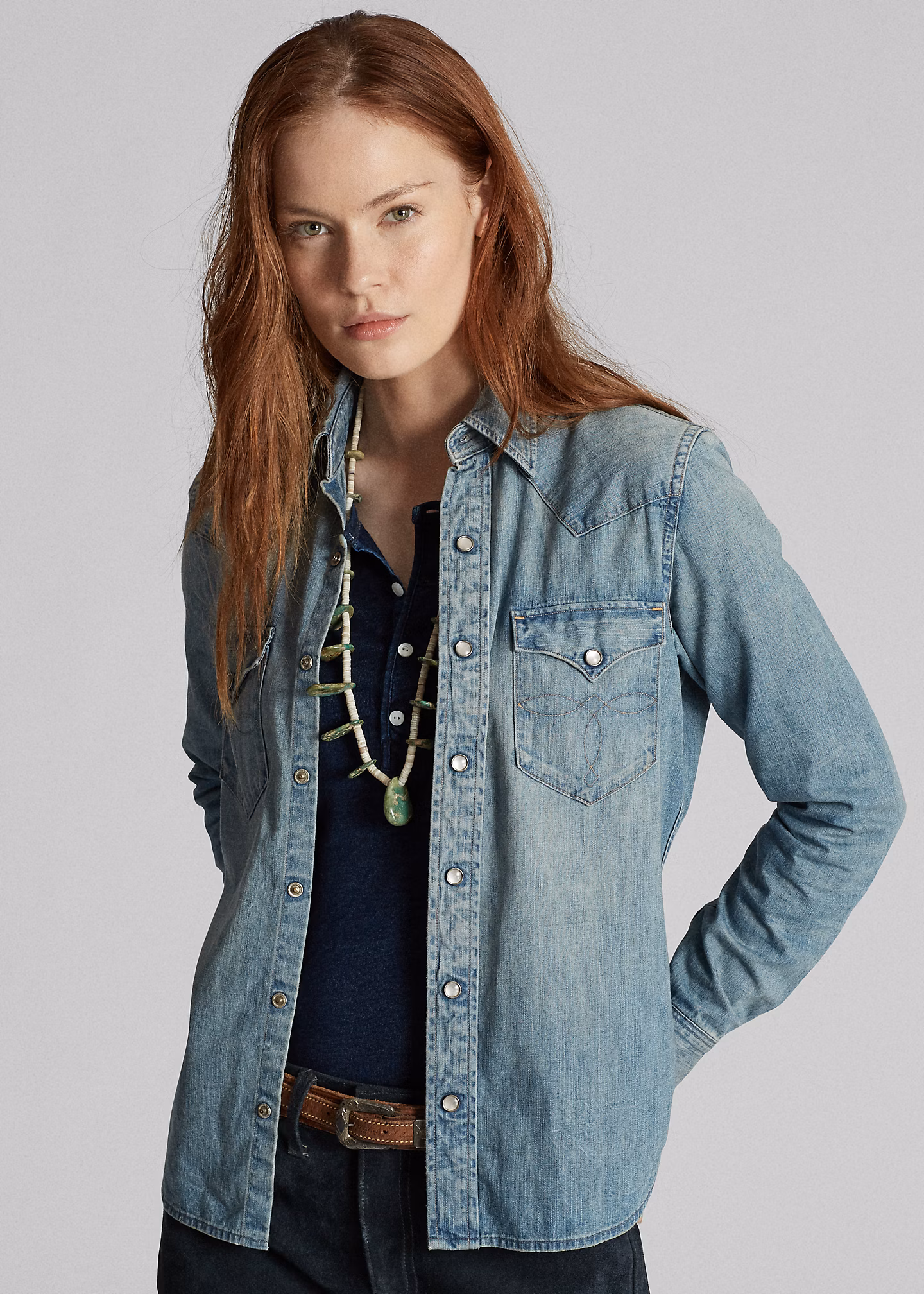 Westernhemd aus Indigo-Denim - RALPH LAUREN OUTLET
