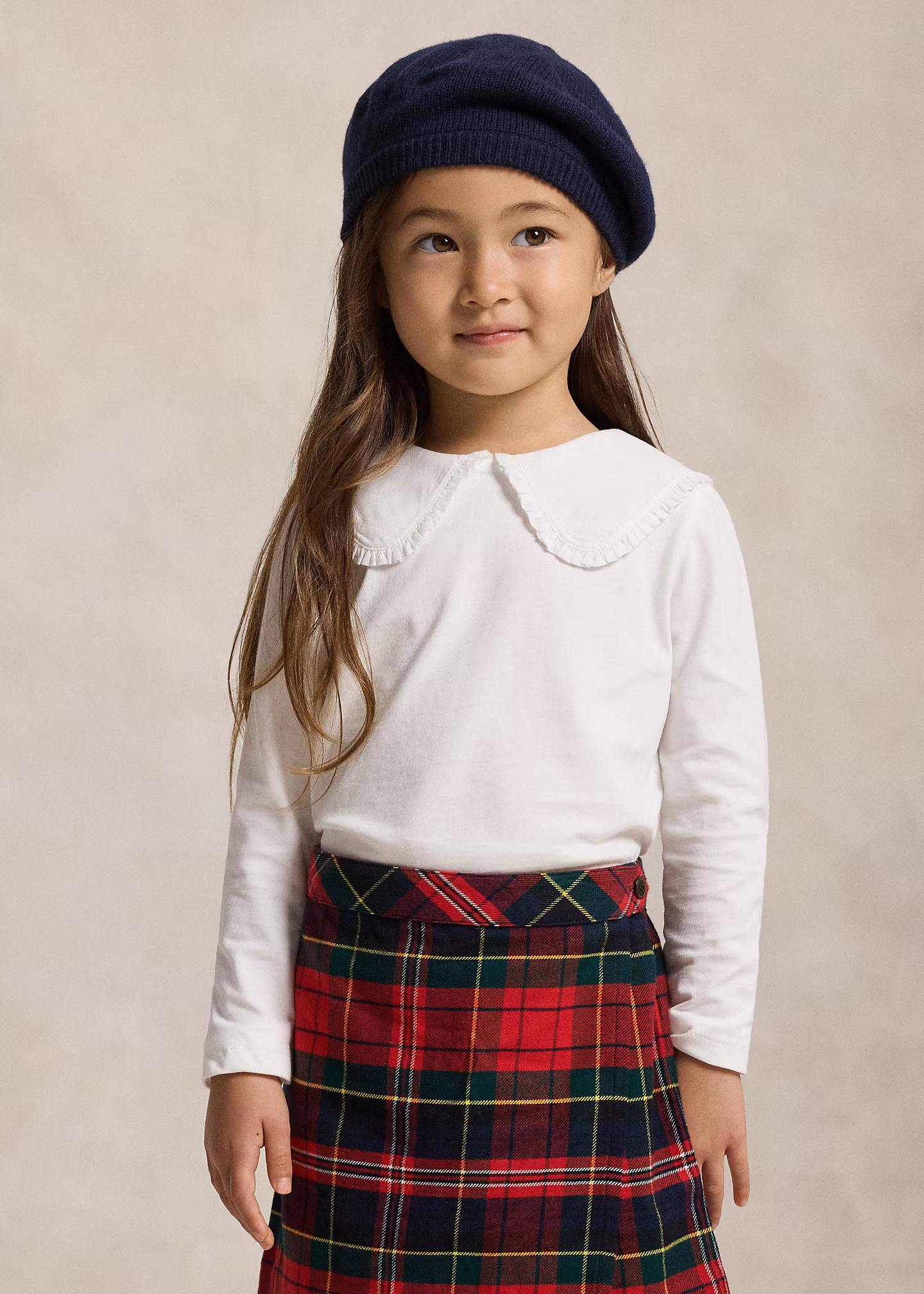 Baumwolljersey-T-Shirt mit Rüschen - RALPH LAUREN OUTLET