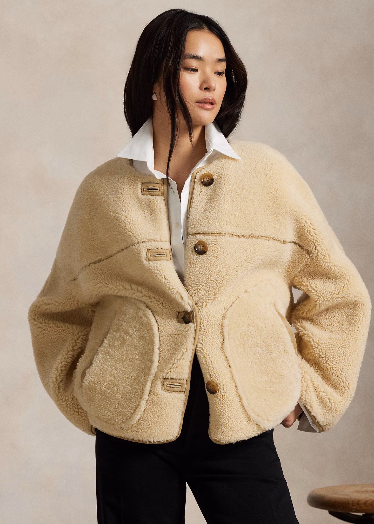 Wendbare Innenjacke aus Lammfell - RALPH LAUREN OUTLET