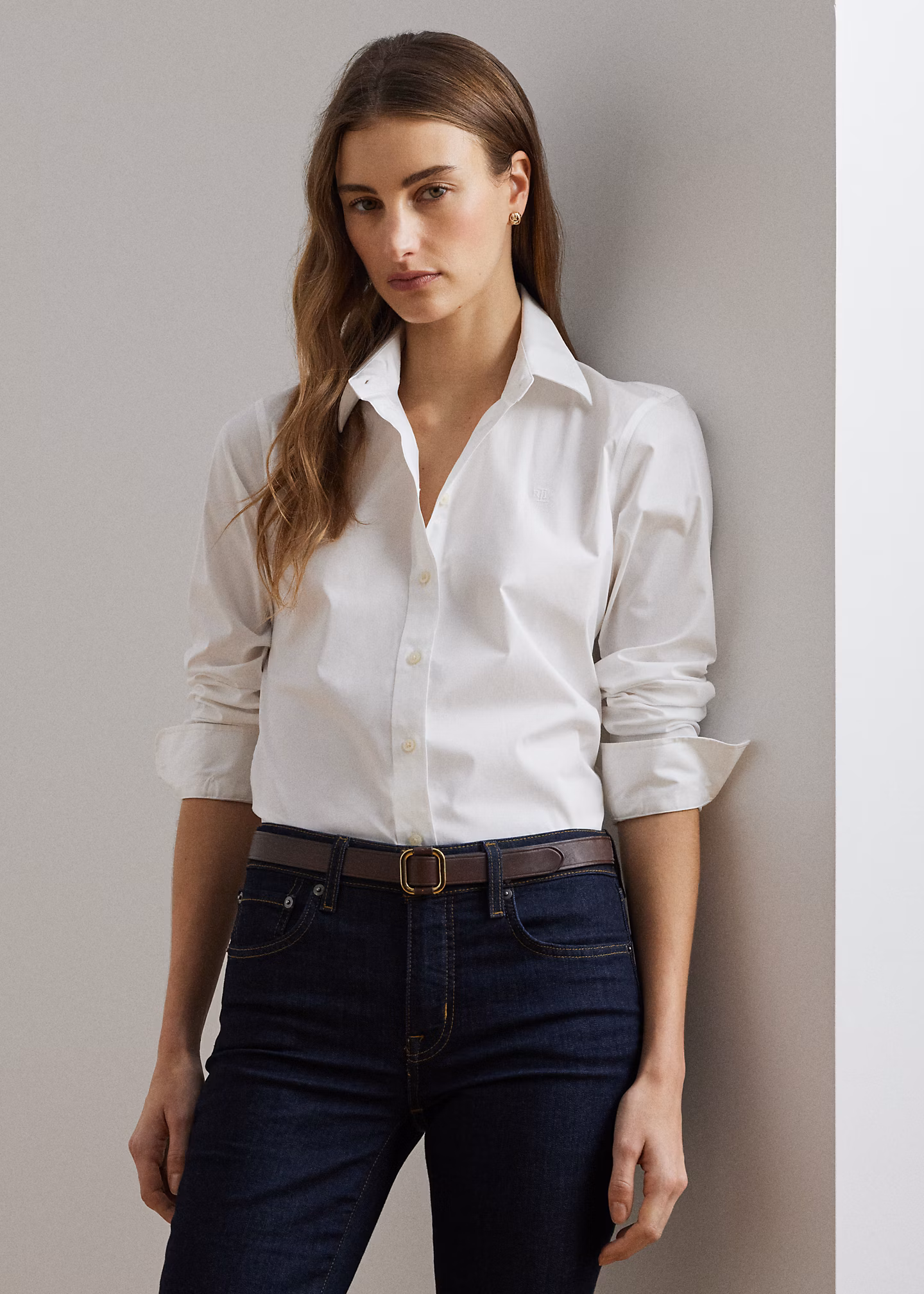 Pflegeleichtes Hemd aus Baumwollstretch - RALPH LAUREN OUTLET