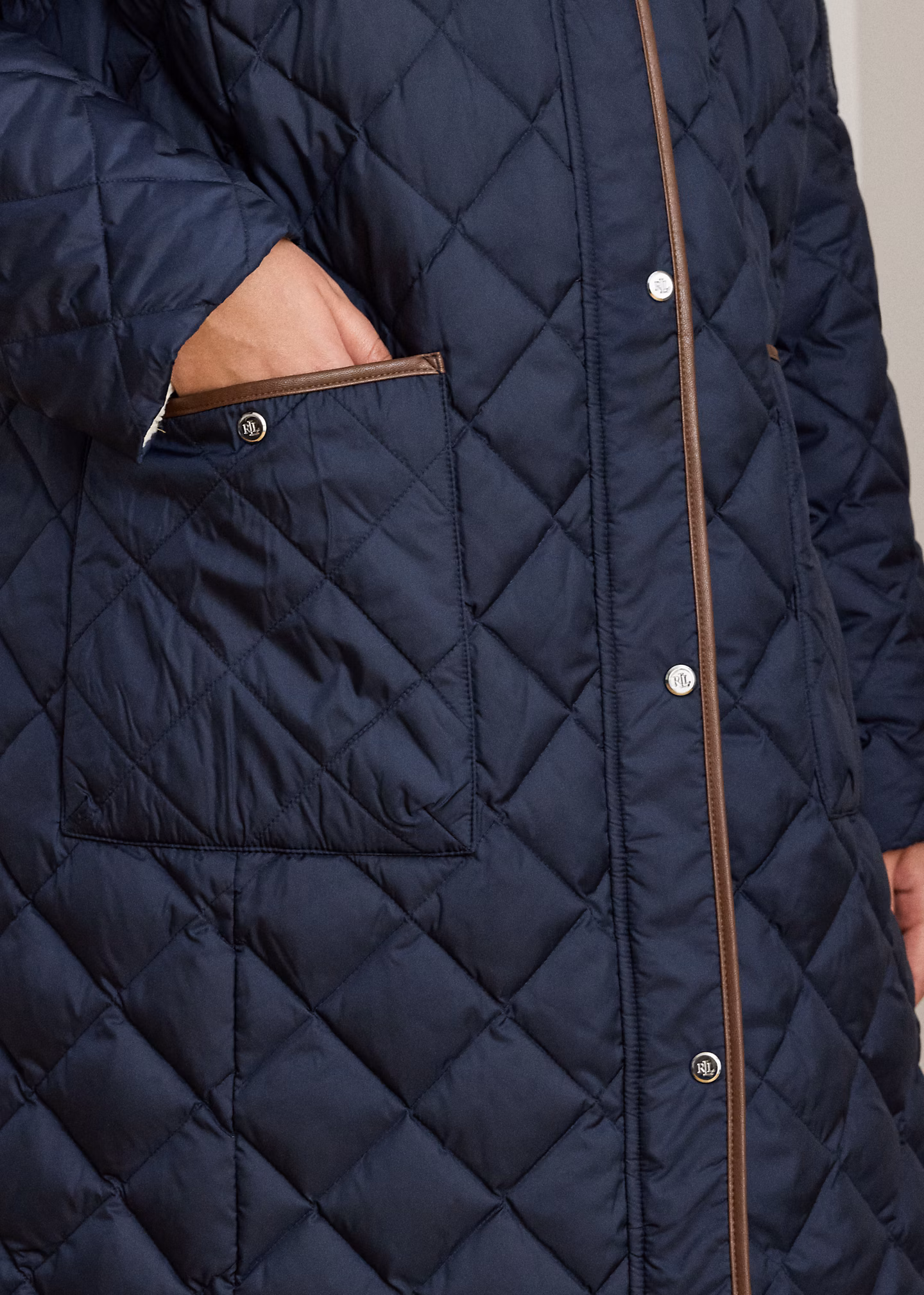 Daunenmantel mit Rautensteppung - RALPH LAUREN OUTLET