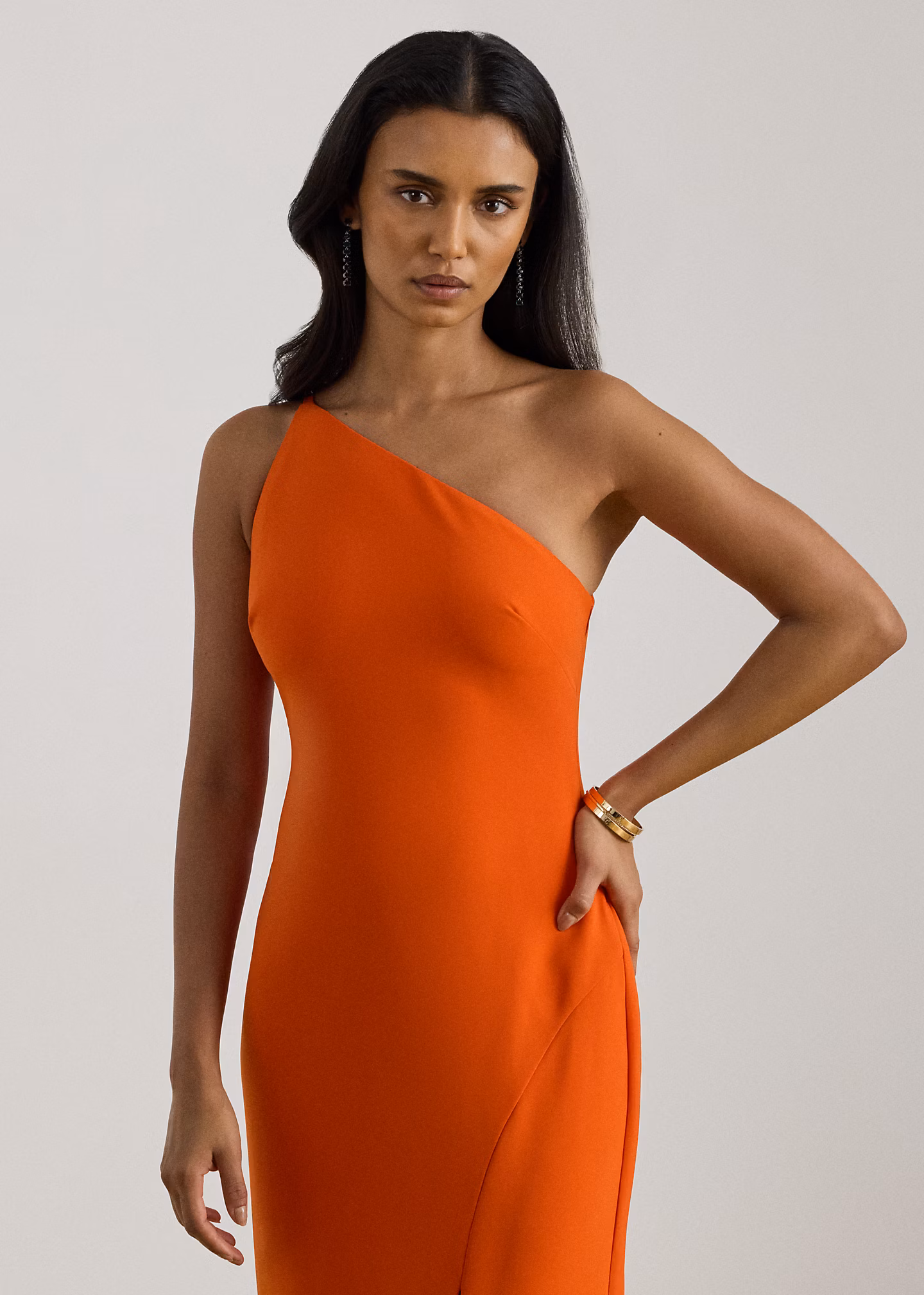 Beidseitiges Crêpe-One-Shoulder-Kleid - RALPH LAUREN OUTLET