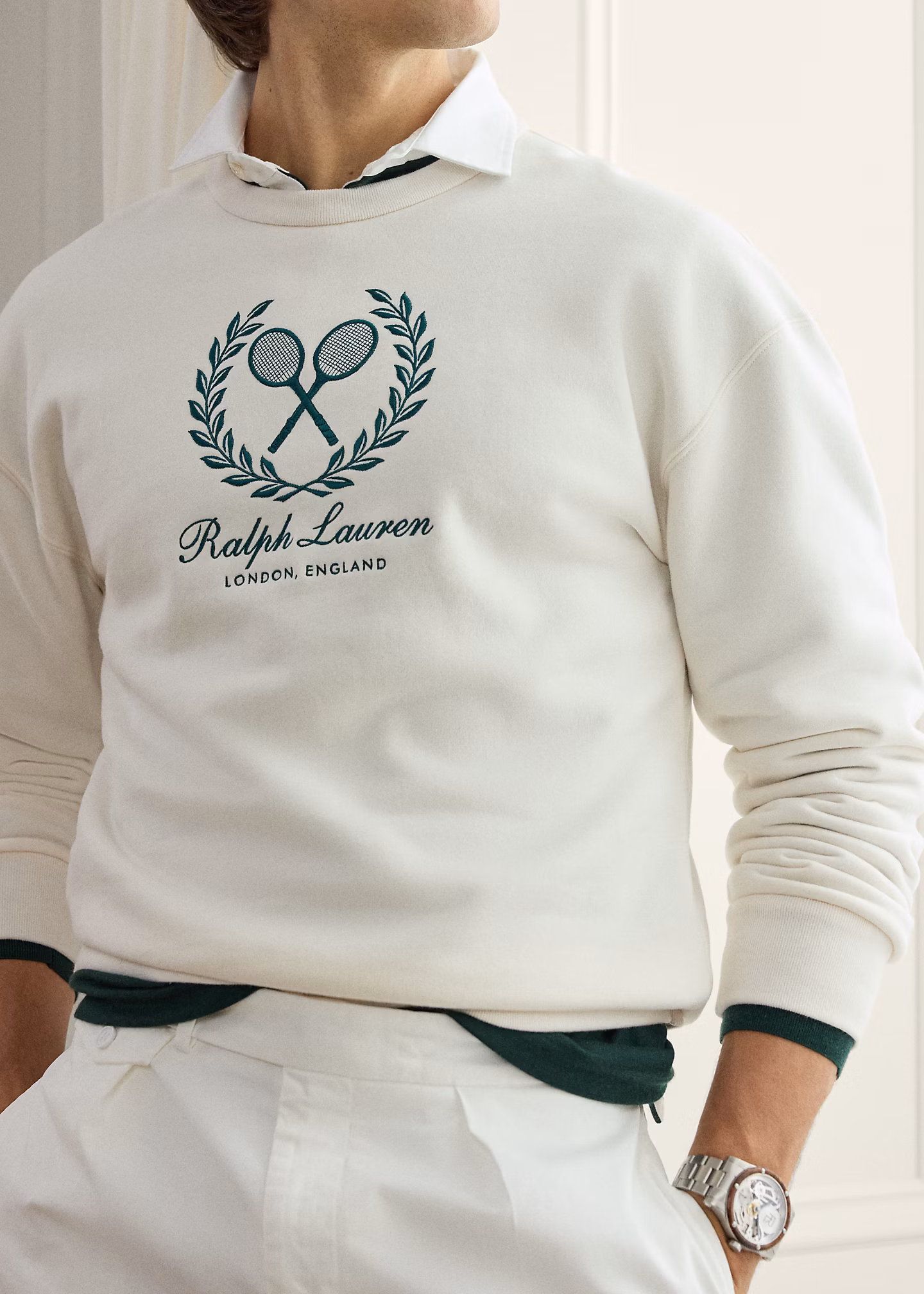 Baumwoll-Kaschmir-Sweatshirt mit Wappen - RALPH LAUREN OUTLET