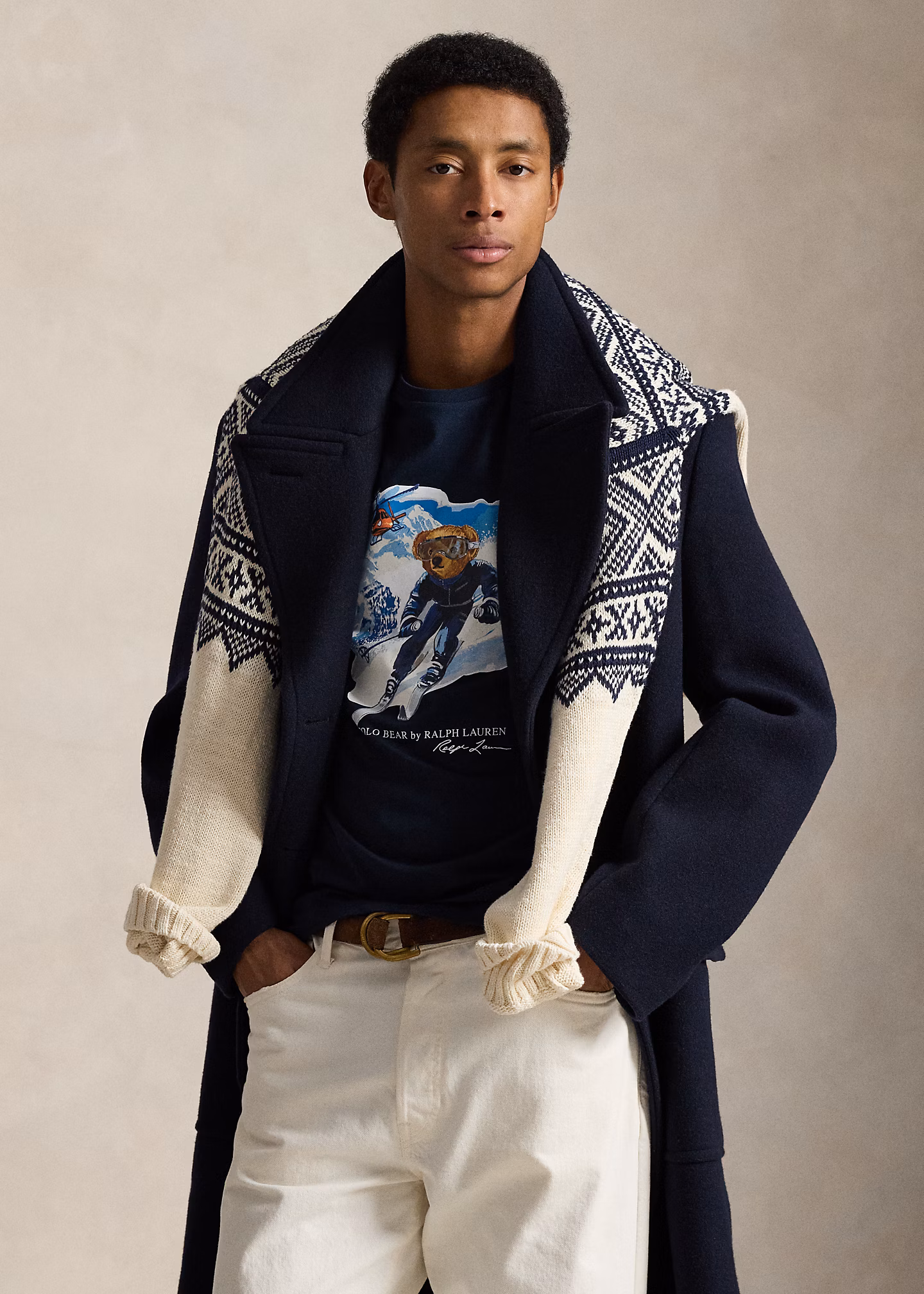 Custom-Slim-Fit T-Shirt mit Polo Bear - RALPH LAUREN OUTLET