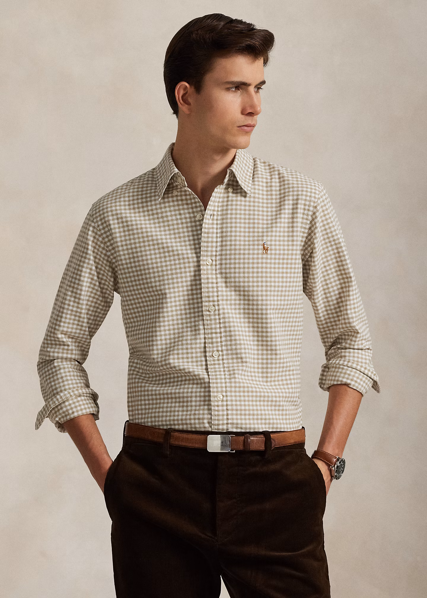 Custom-Fit Gingan-Oxfordhemd - RALPH LAUREN OUTLET