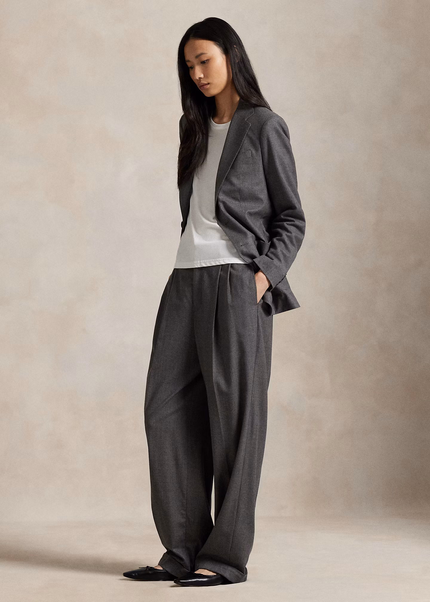 Einreihiger Blazer aus Wollmischung - RALPH LAUREN OUTLET