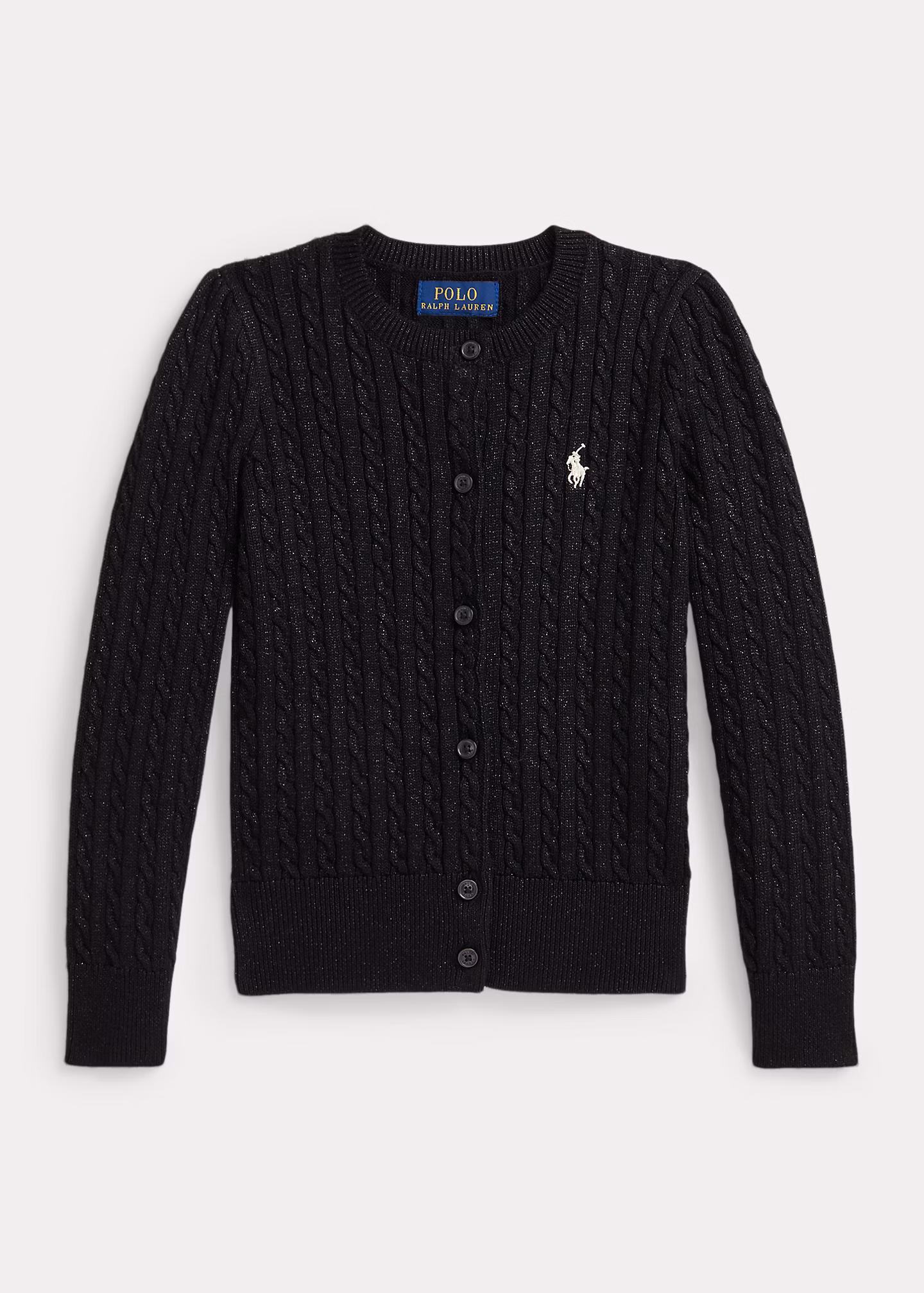 Metallic-Strickjacke mit Mini-Zopfmuster - RALPH LAUREN OUTLET