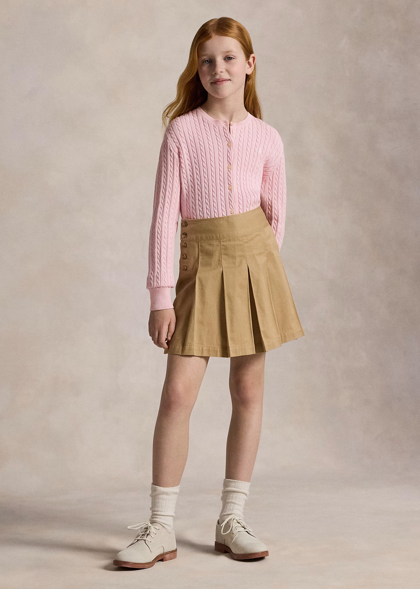 Baumwollstrickjacke mit Mini-Zopfmuster - RALPH LAUREN OUTLET