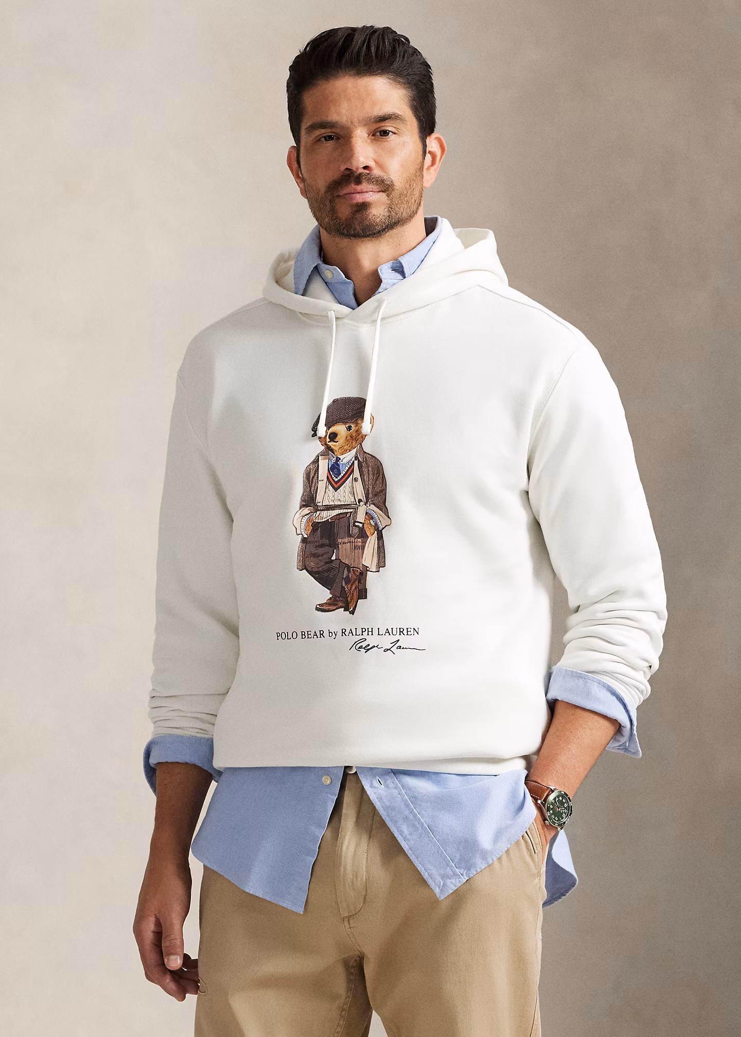 Fleece-Kapuzenpullover mit Polo Bear - RALPH LAUREN OUTLET