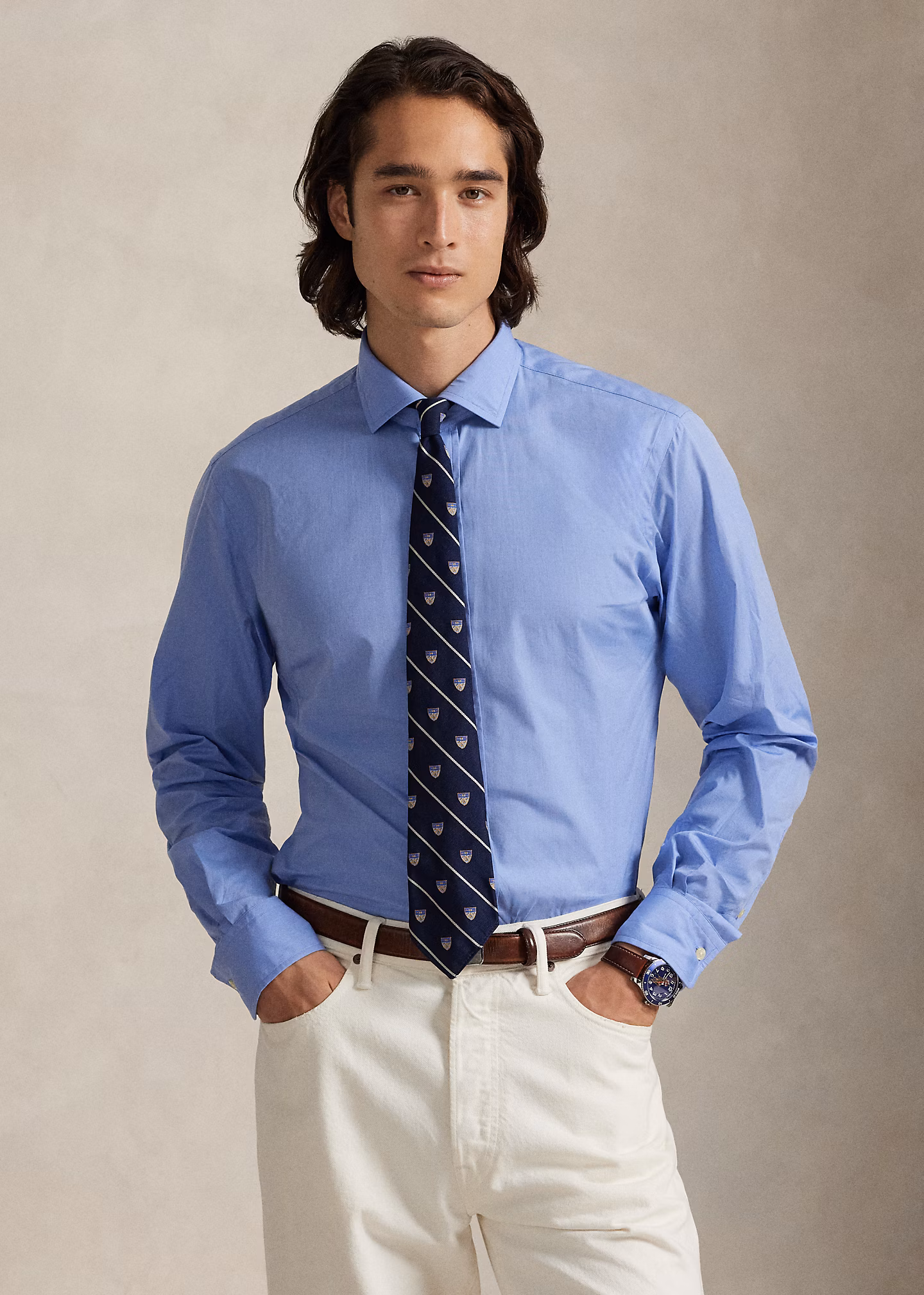 Custom-Fit Hemd aus Popeline - RALPH LAUREN OUTLET