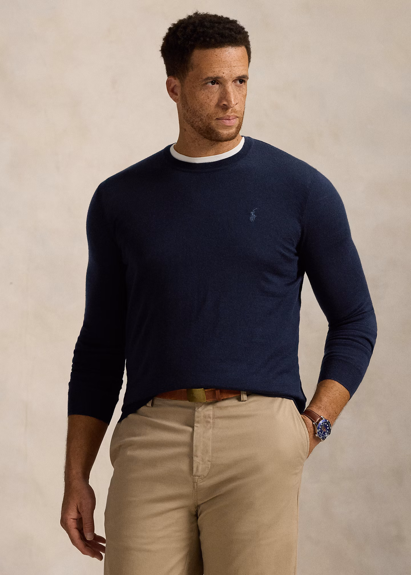 Waschbarer Rundhalspullover aus Wolle - RALPH LAUREN OUTLET