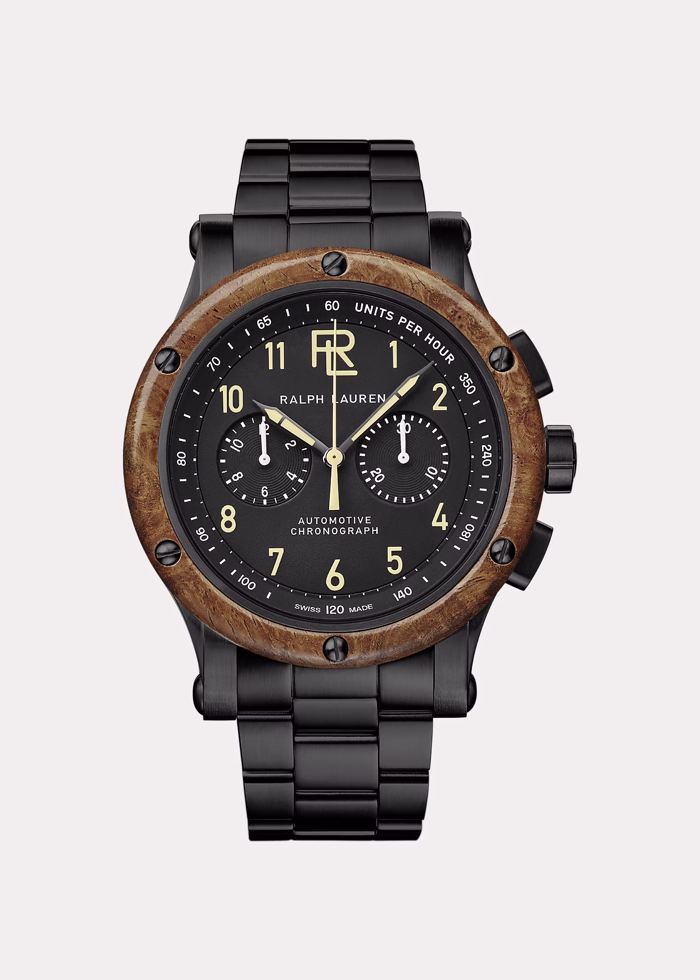 Chronograph 42 MM aus schwarzem Stahl - RALPH LAUREN OUTLET