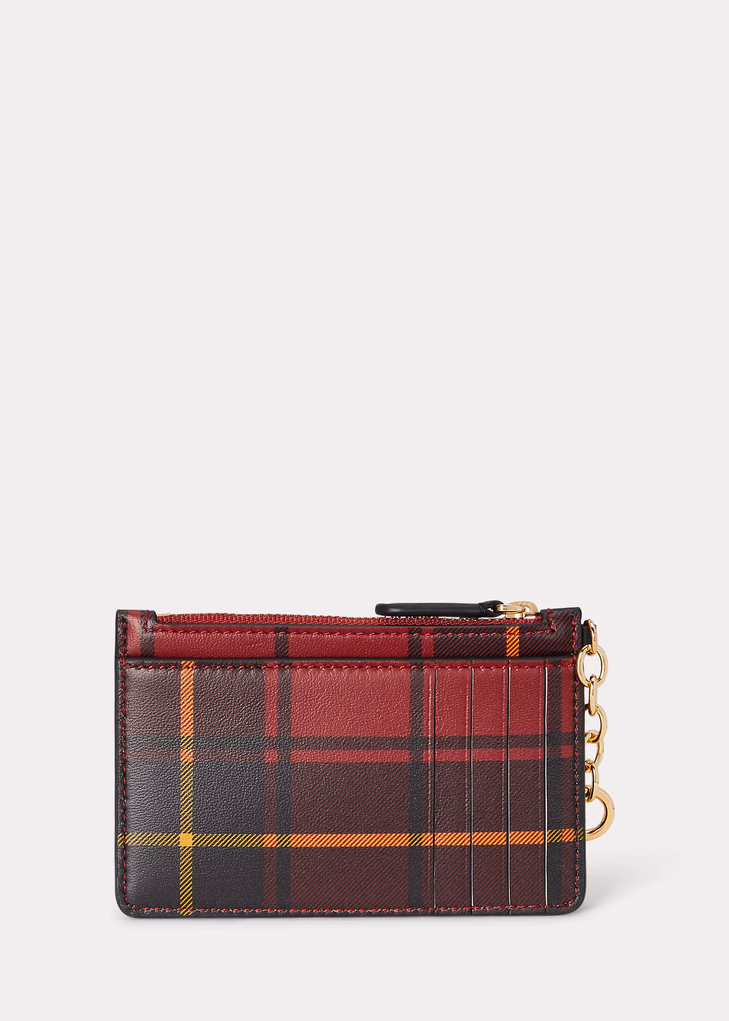 Kariertes Kartenetui aus Nappaleder - RALPH LAUREN OUTLET