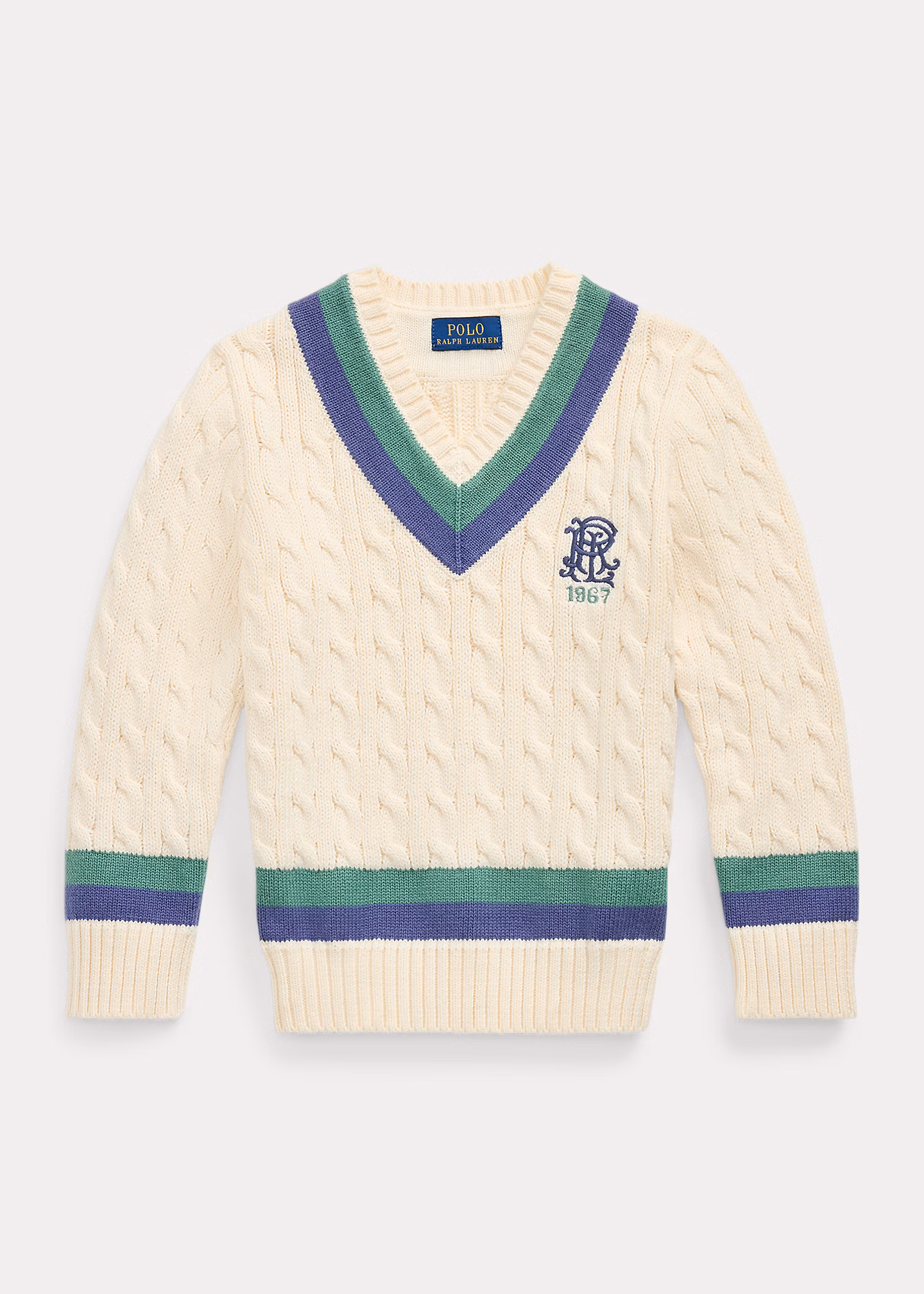 Baumwoll-Cricket-Pullover mit Stickerei - RALPH LAUREN OUTLET