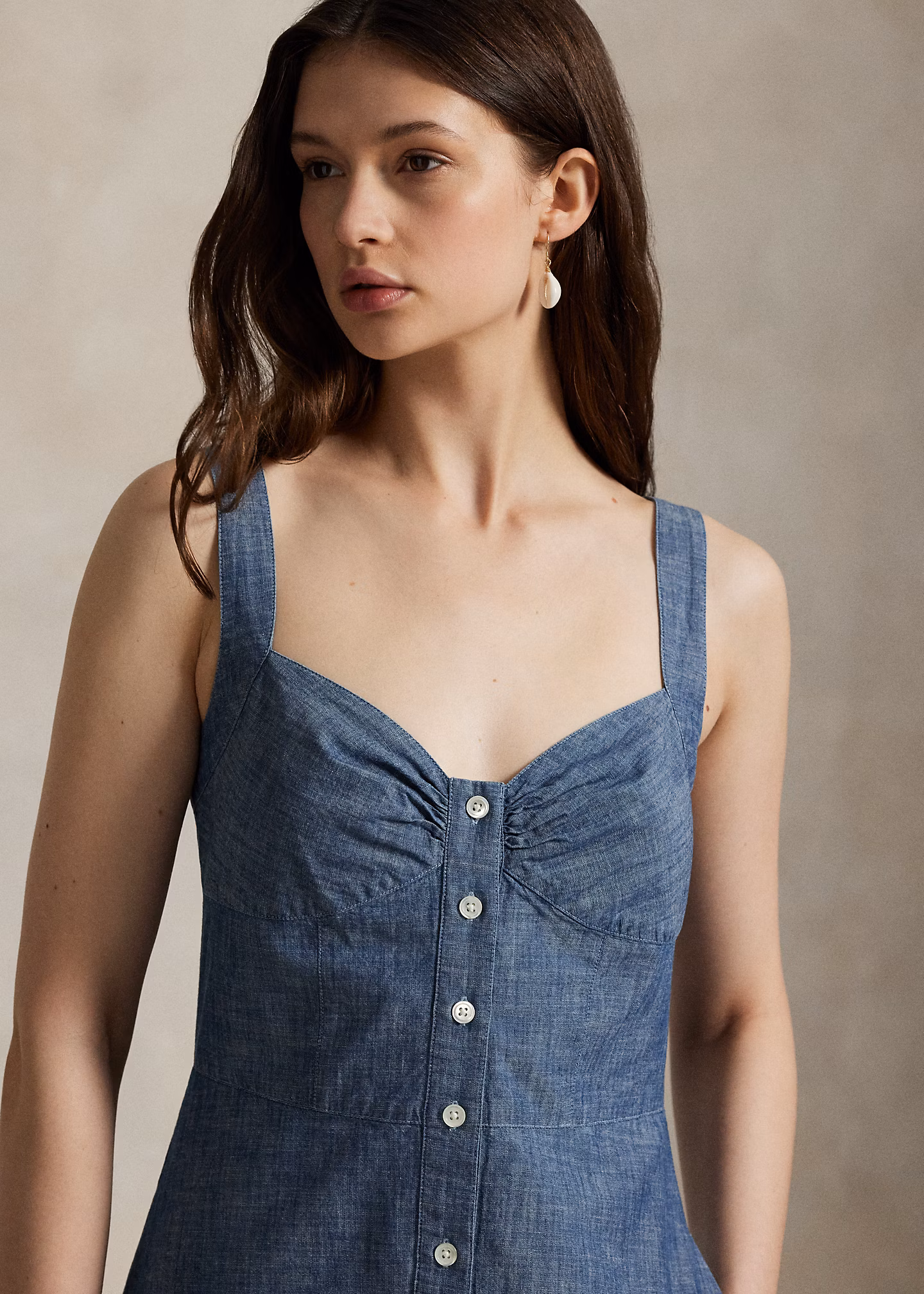 Chambray-Kleid mit Knöpfen - RALPH LAUREN OUTLET