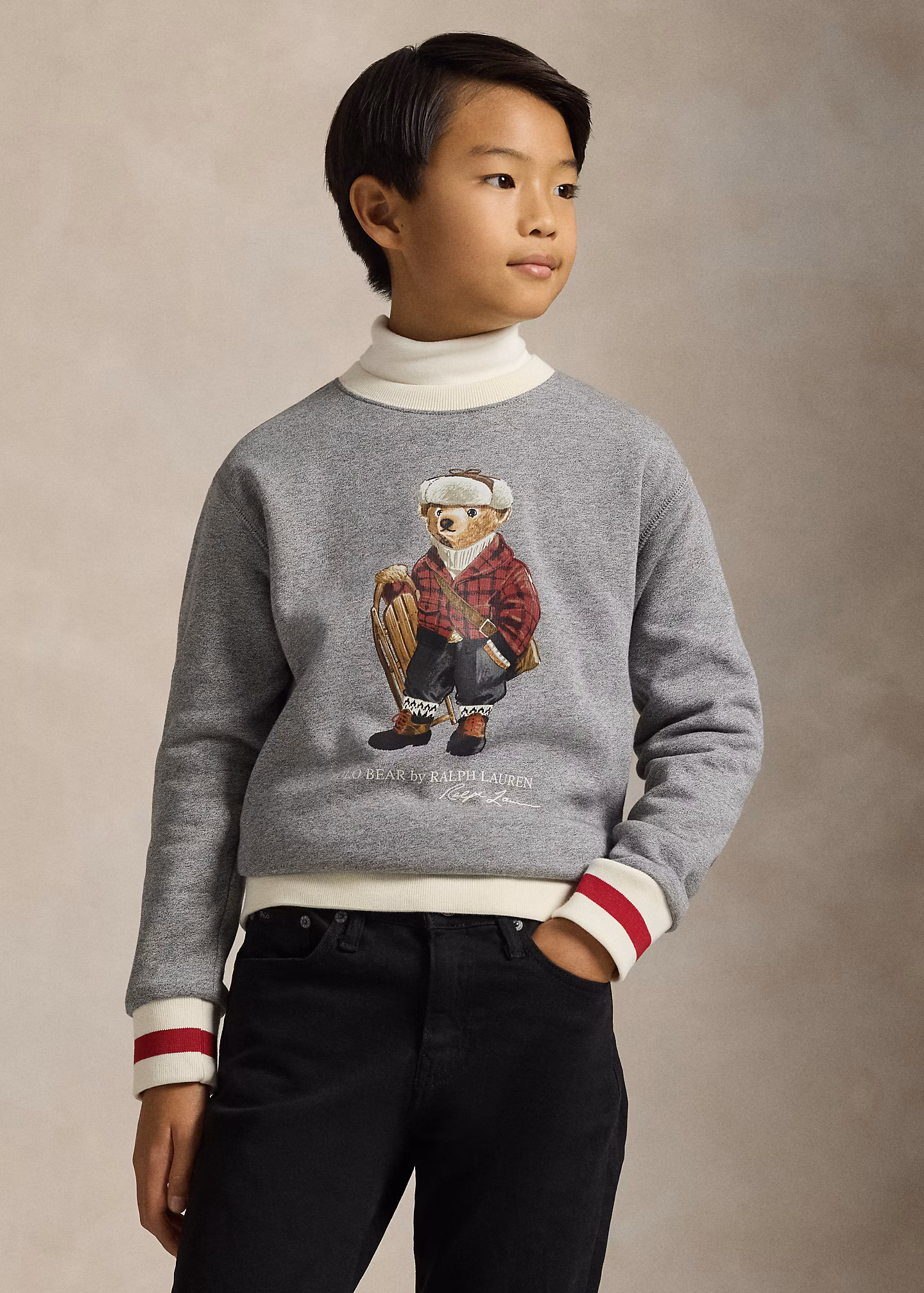 Fleece-Sweatshirt mit Polo Bear - RALPH LAUREN OUTLET