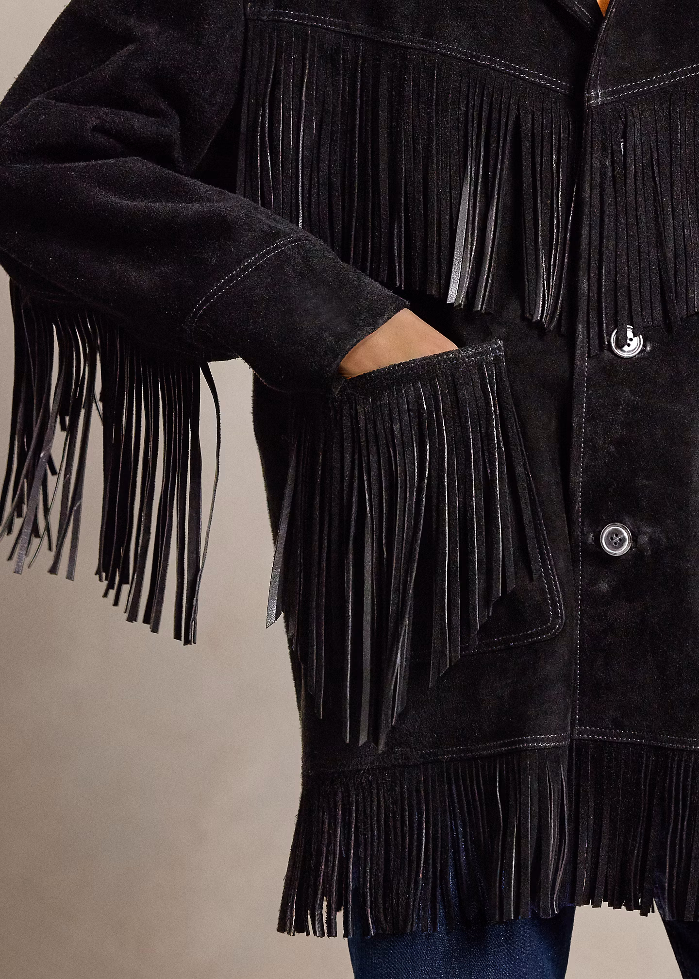 Western-Lederjacke mit Fransenbesatz - RALPH LAUREN OUTLET