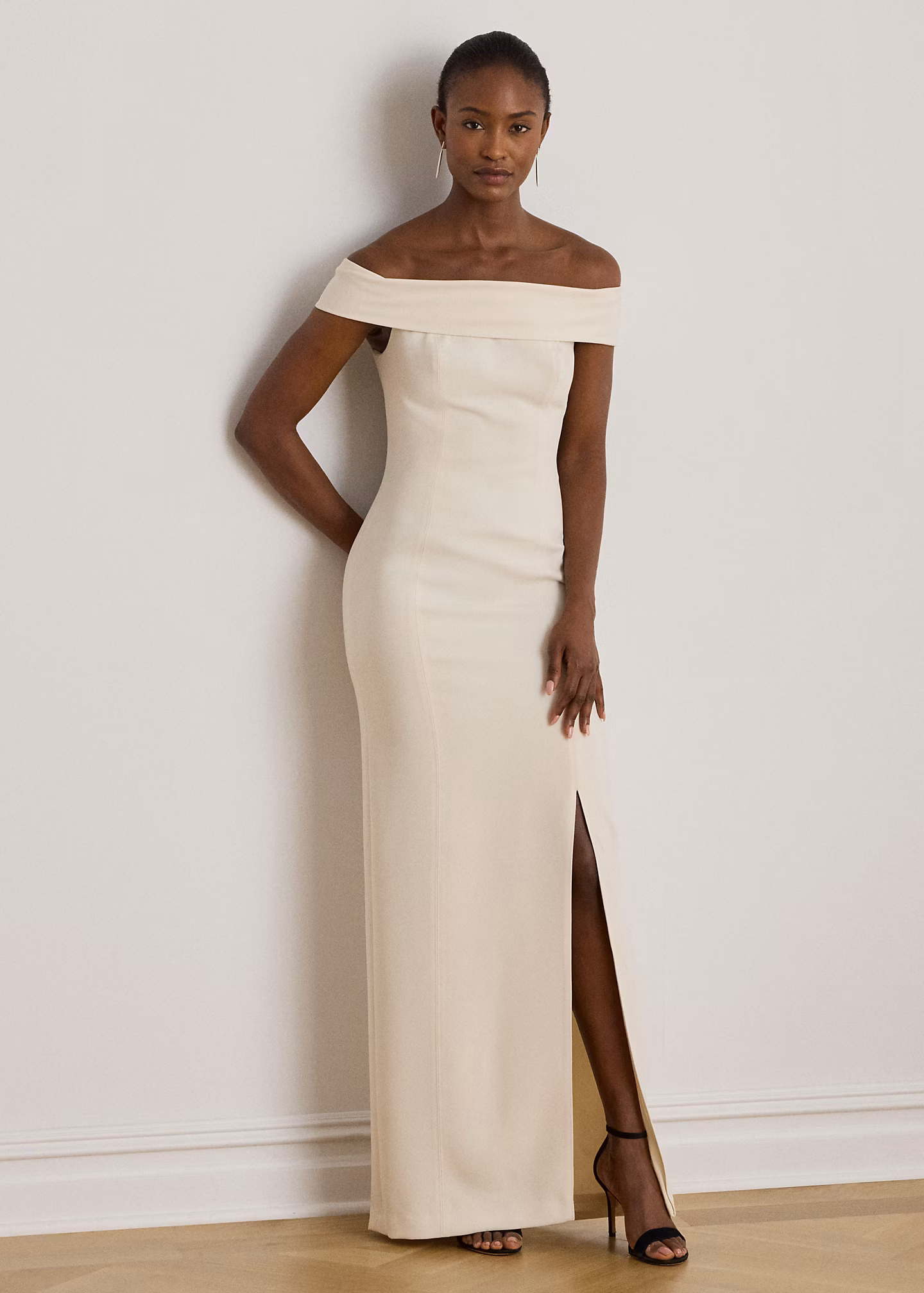 Schulterfreies Crêpe-Abendkleid - RALPH LAUREN OUTLET