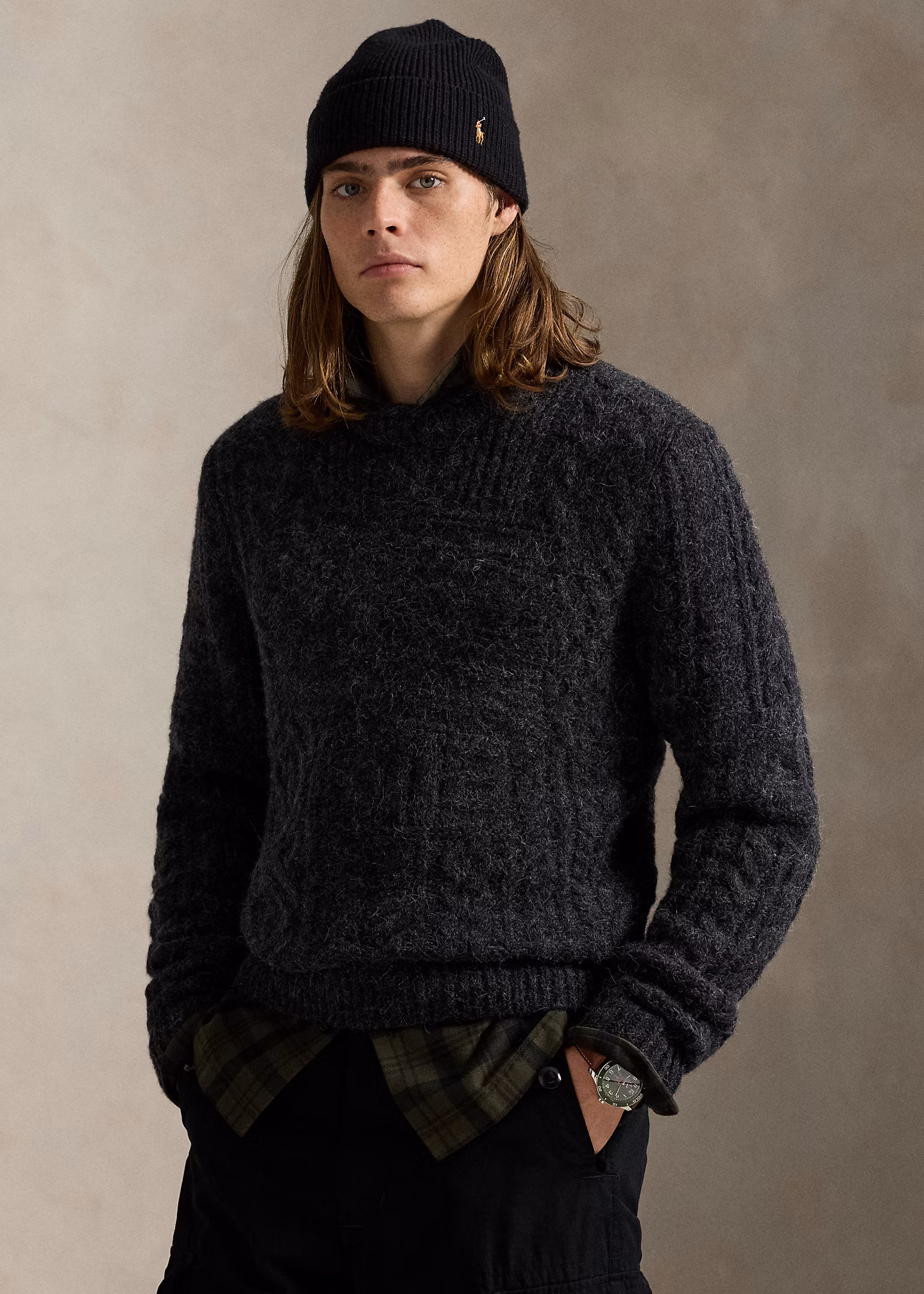 Aran-Strickpullover mit US-Flagge - RALPH LAUREN OUTLET