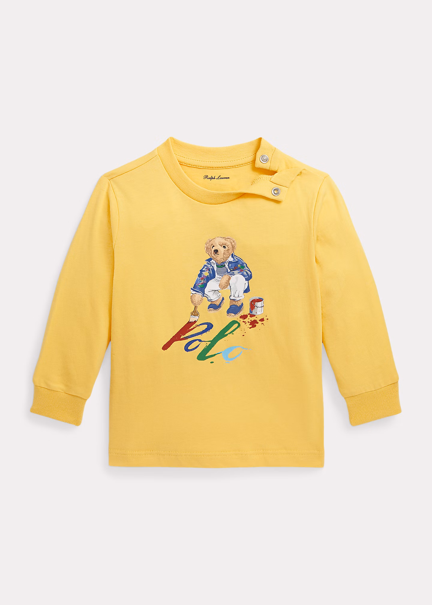 Langarm-T-Shirt mit Polo Bear - RALPH LAUREN OUTLET