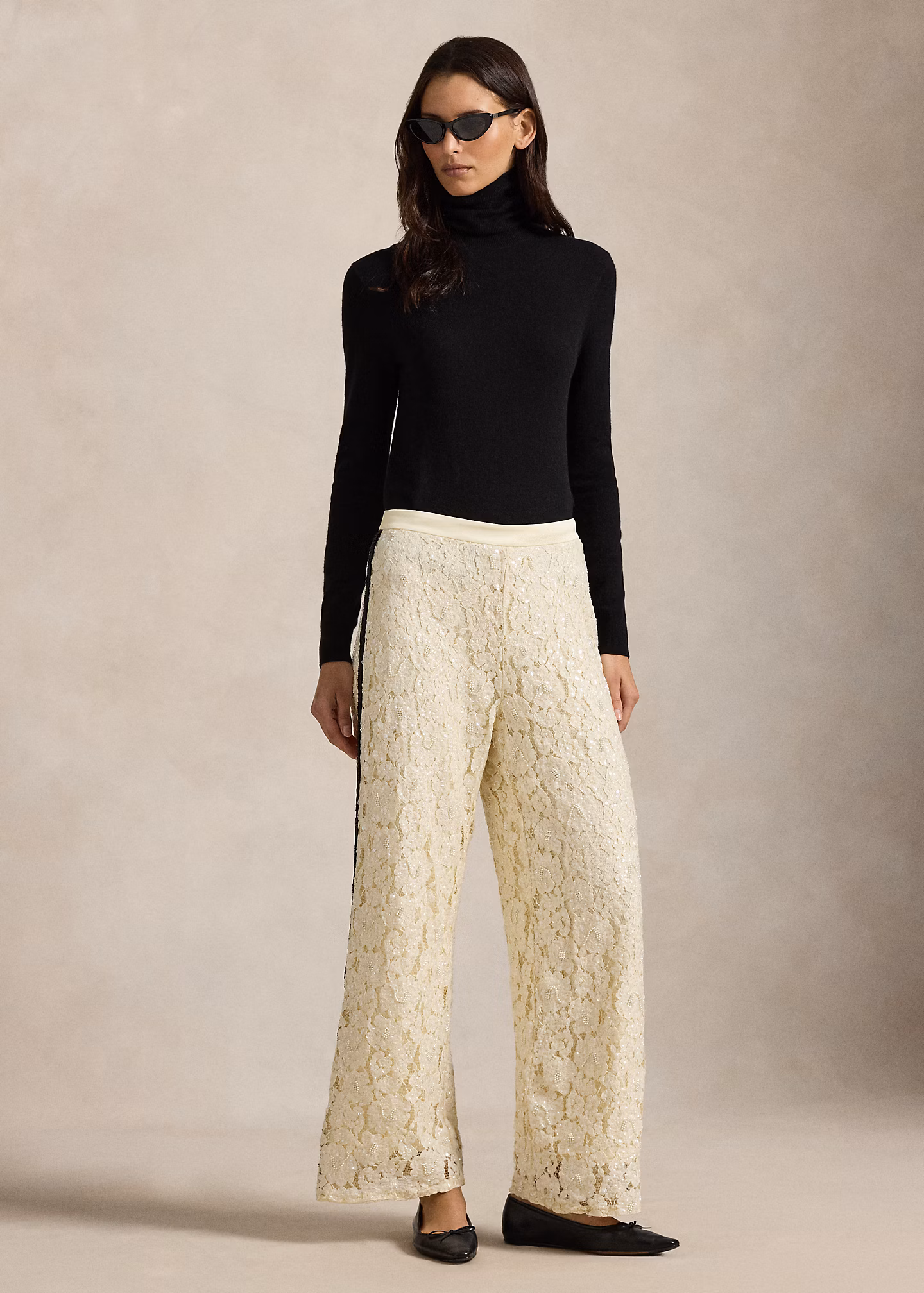 Paillettenbesetzte Hose aus Spitze - RALPH LAUREN OUTLET